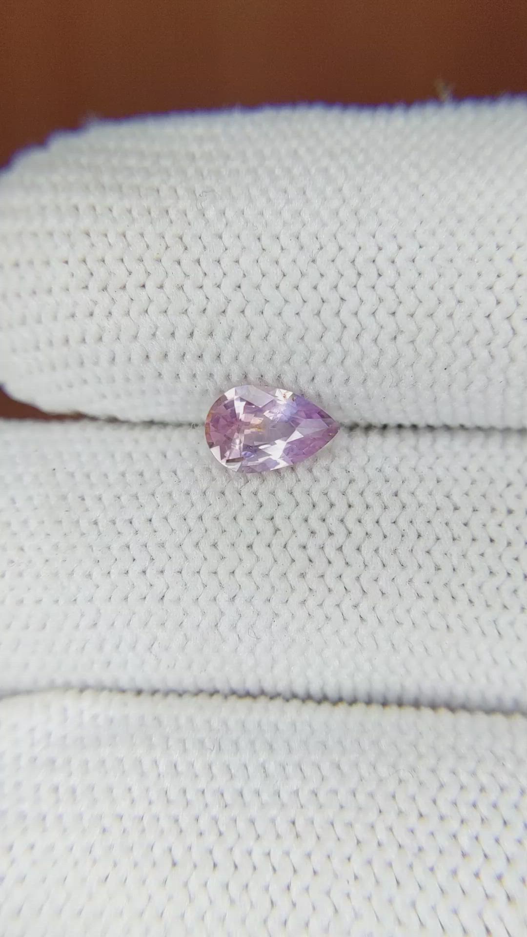 0.78 Ct. Purplish Pink Sapphire from Ceylon (Sri Lanka) Size Video