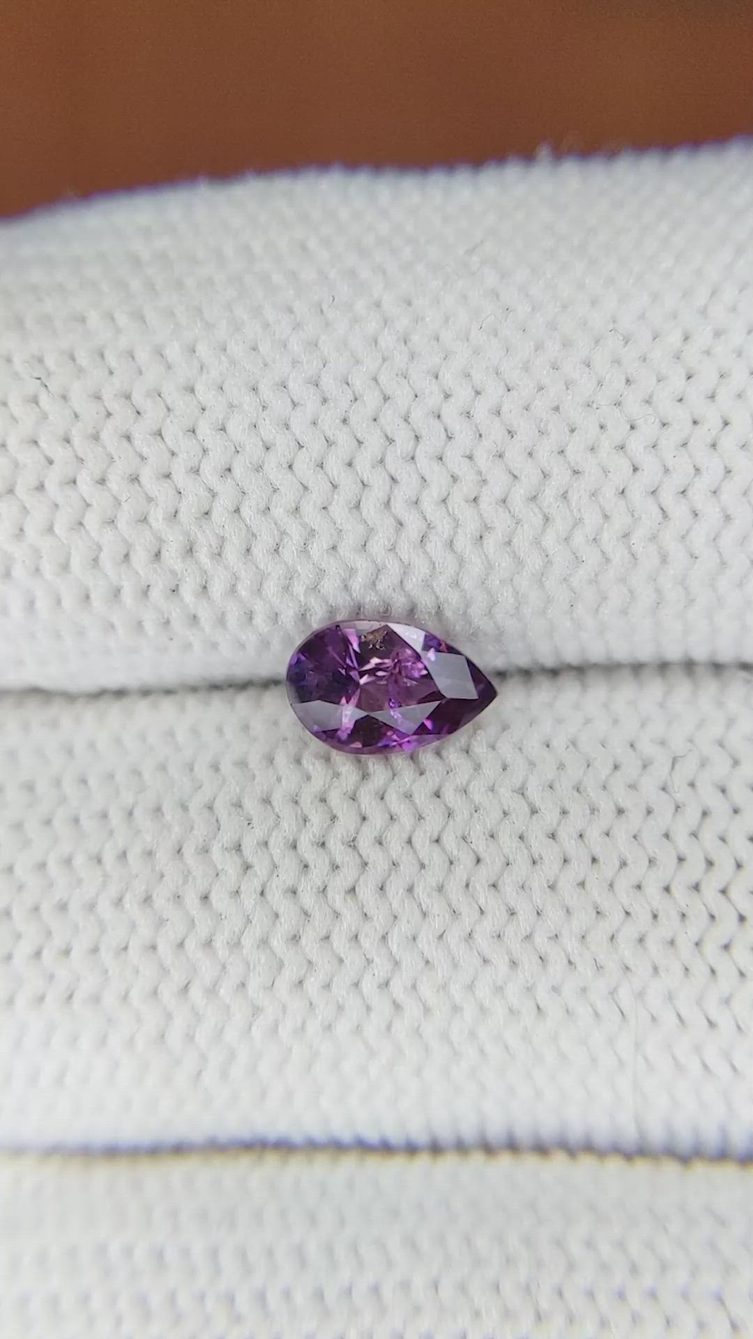 0.72 Ct. Pinkish Purple Sapphire from Ceylon (Sri Lanka) Size Video