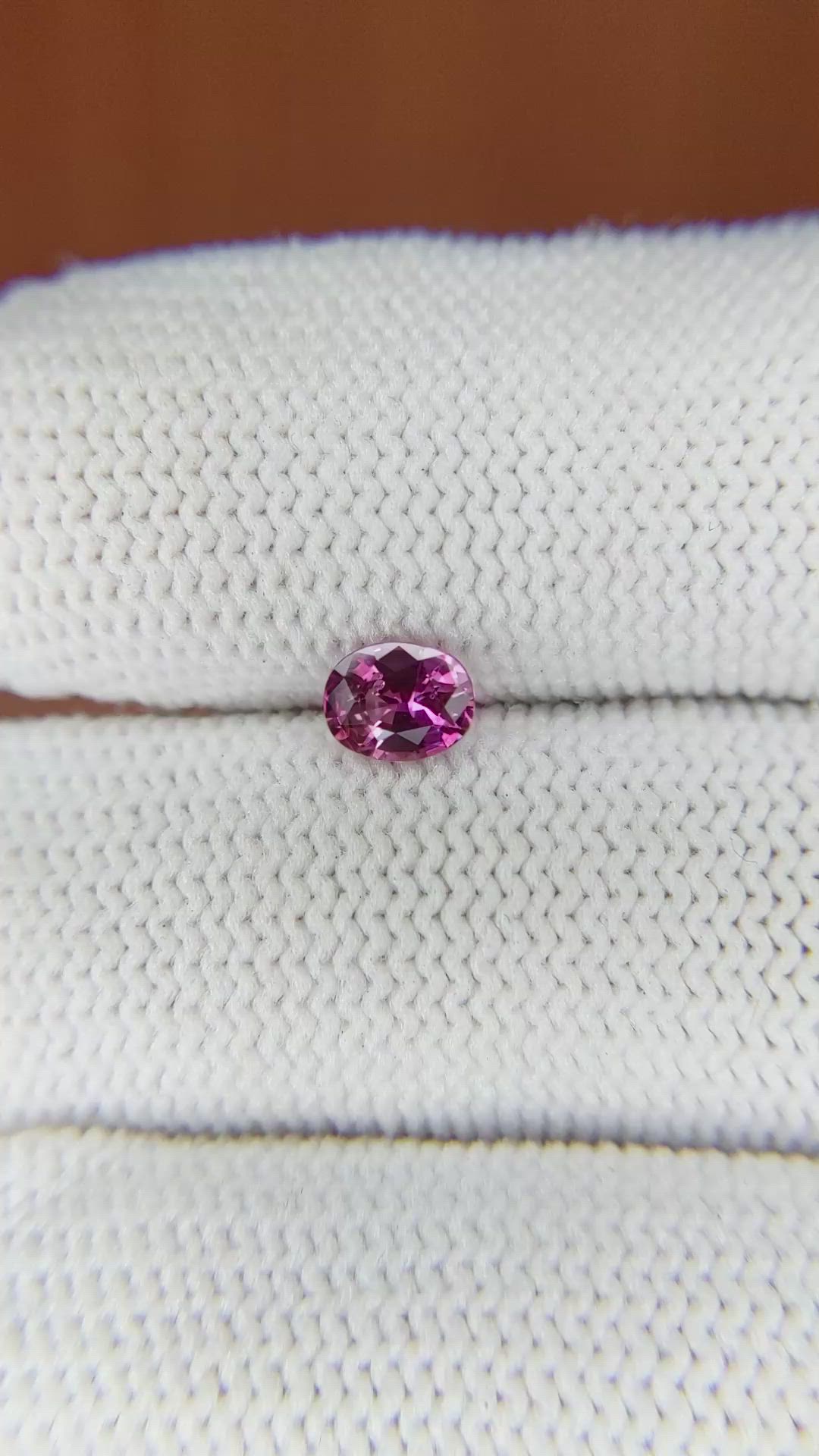 0.55 Ct. Purplish Pink Sapphire from Ceylon (Sri Lanka) Size Video