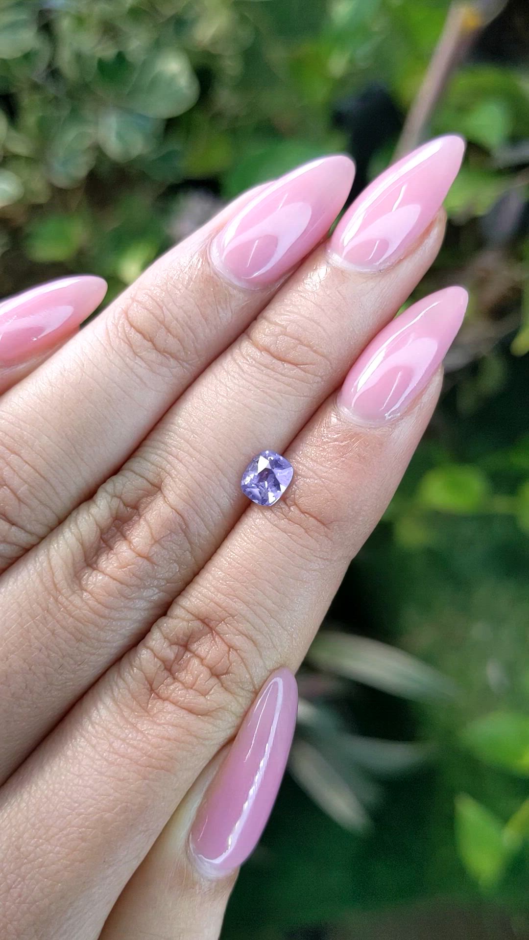 0.71 Ct. Violet Sapphire from Ceylon (Sri Lanka) Size Video