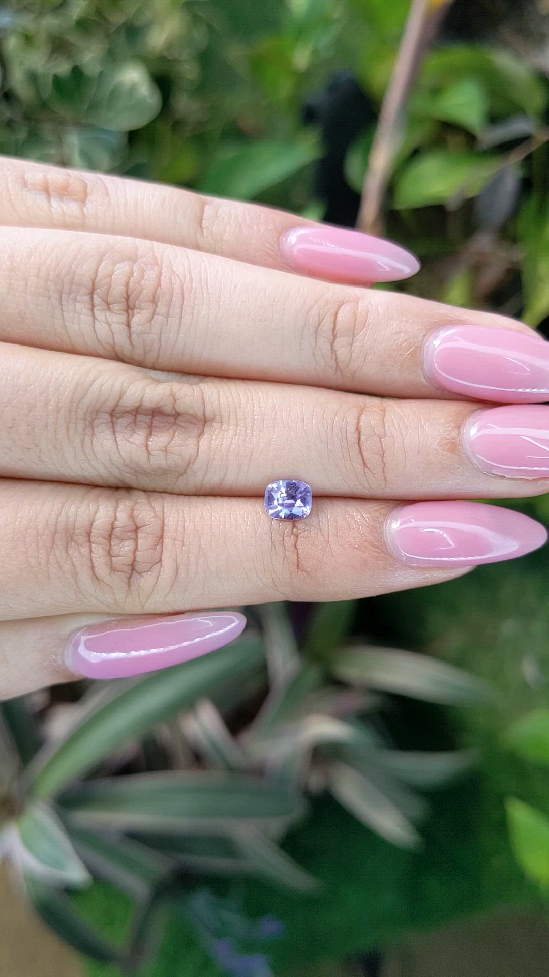 0.71 Ct. Violet Sapphire from Ceylon (Sri Lanka) Size Video