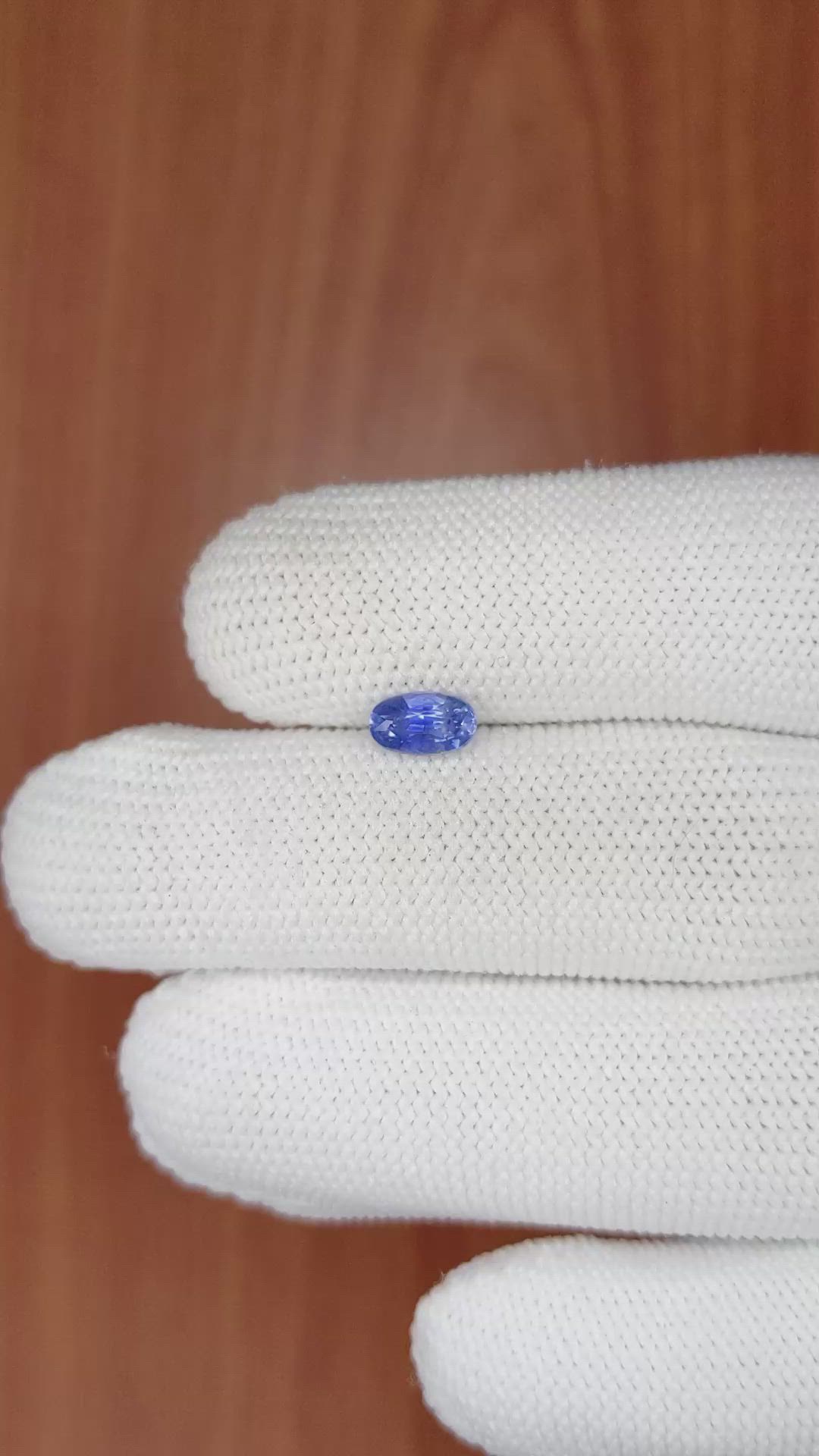 1.02 Ct. Blue Sapphire from Ceylon (Sri Lanka) Size Video