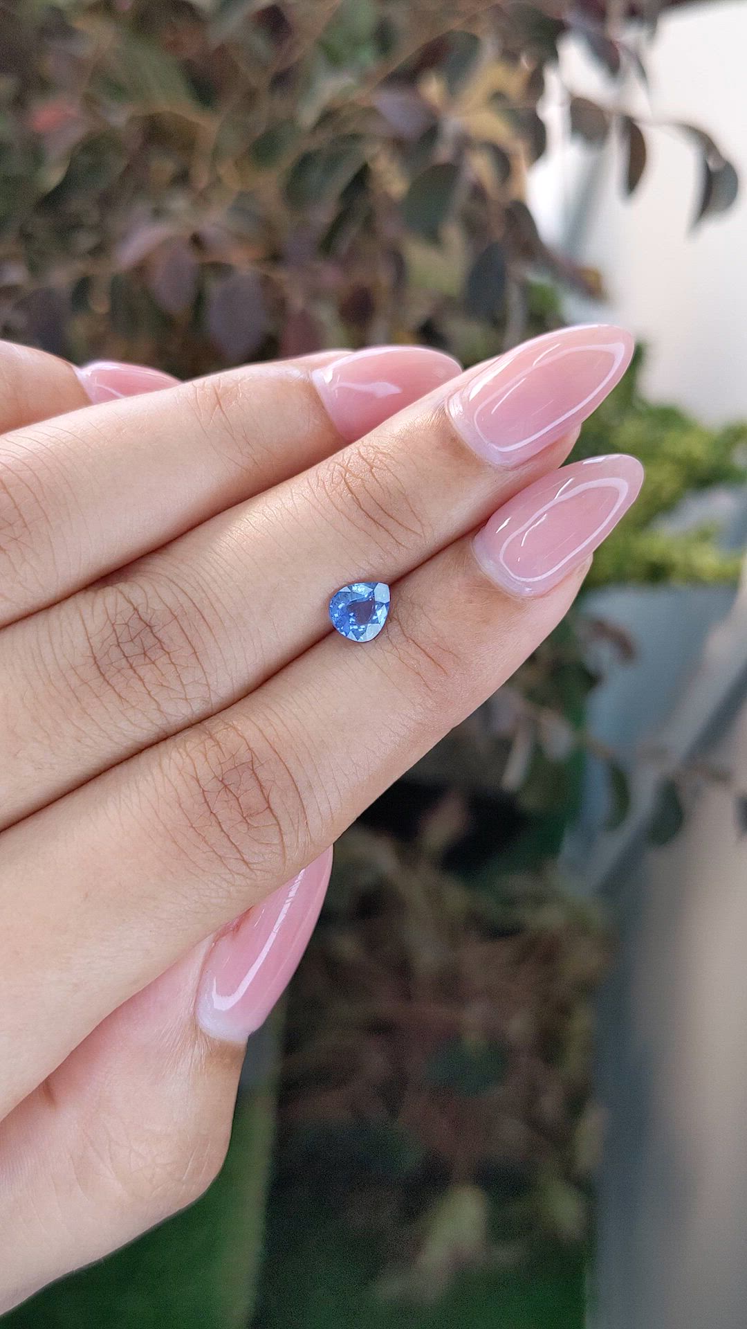 0.74 Ct. Blue Sapphire from Ceylon (Sri Lanka) Size Video
