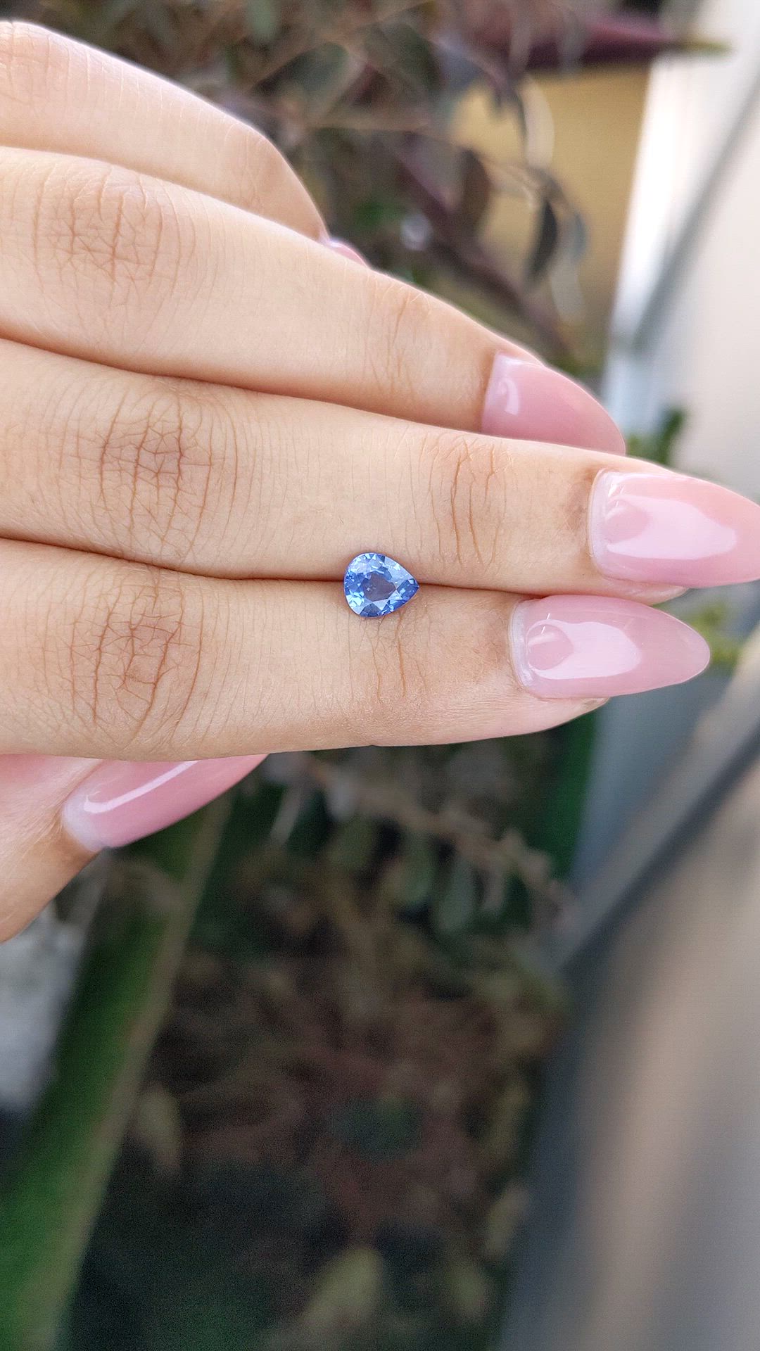 0.74 Ct. Blue Sapphire from Ceylon (Sri Lanka) Size Video
