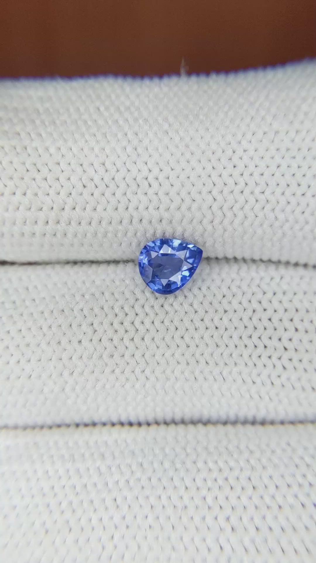 0.74 Ct. Blue Sapphire from Ceylon (Sri Lanka) Size Video