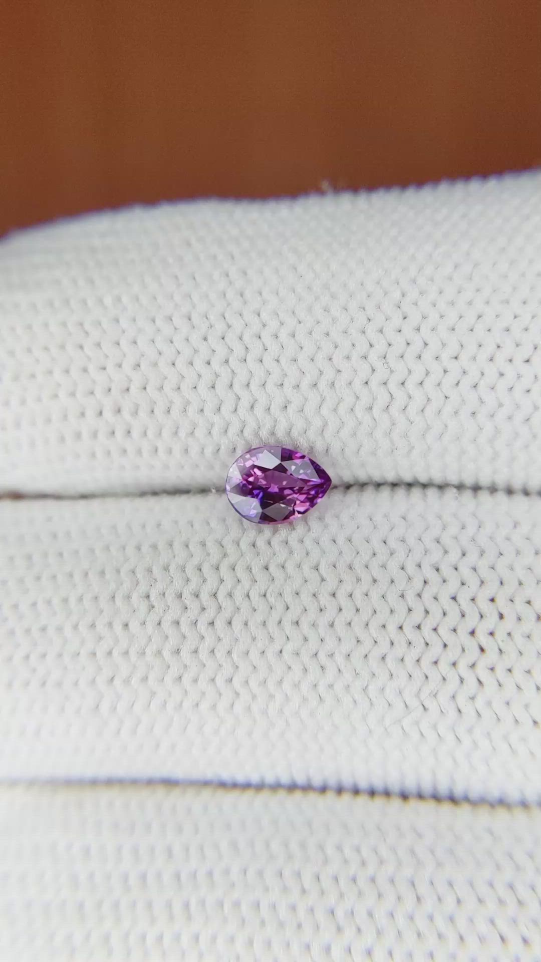 0.59 Ct. Bi Color Sapphire from Ceylon (Sri Lanka) Size Video