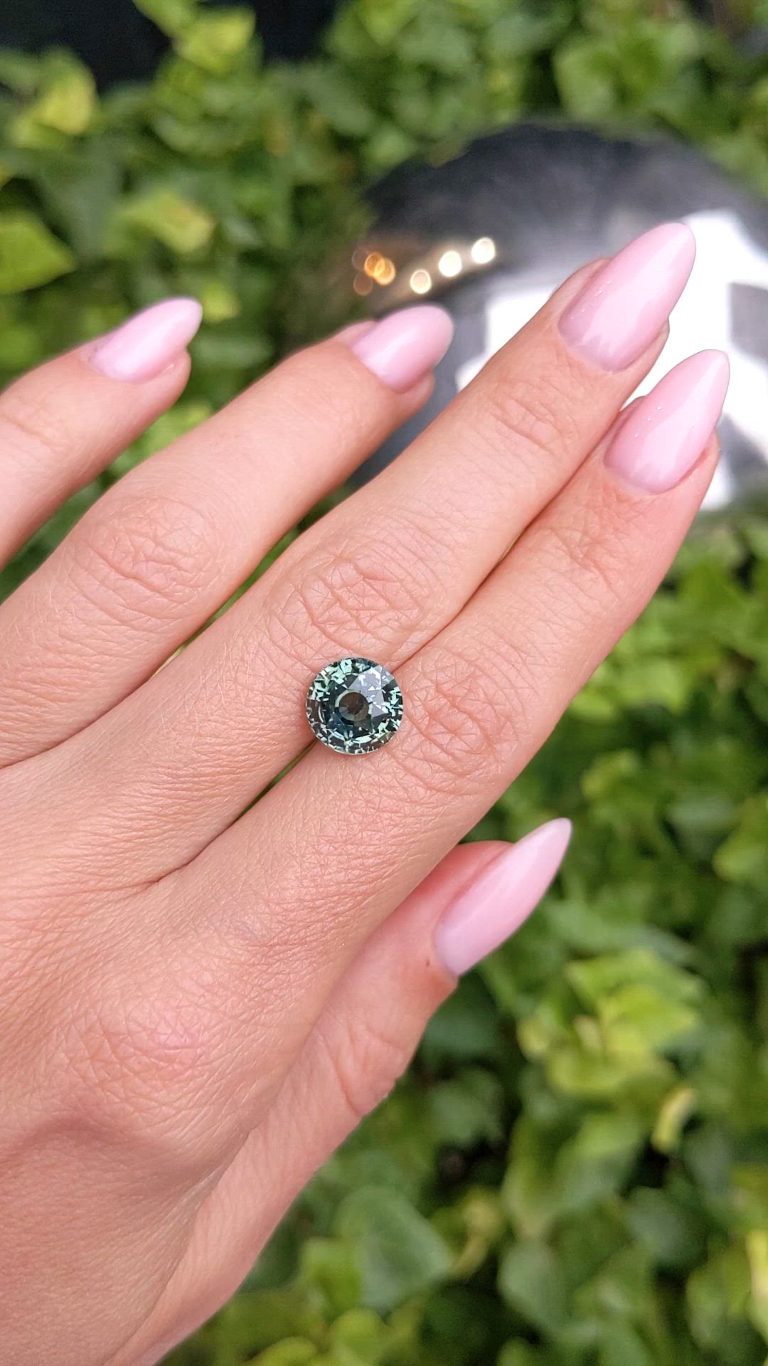 4.30 Ct. Bluish Green Sapphire from Ceylon (Sri Lanka) Size Video