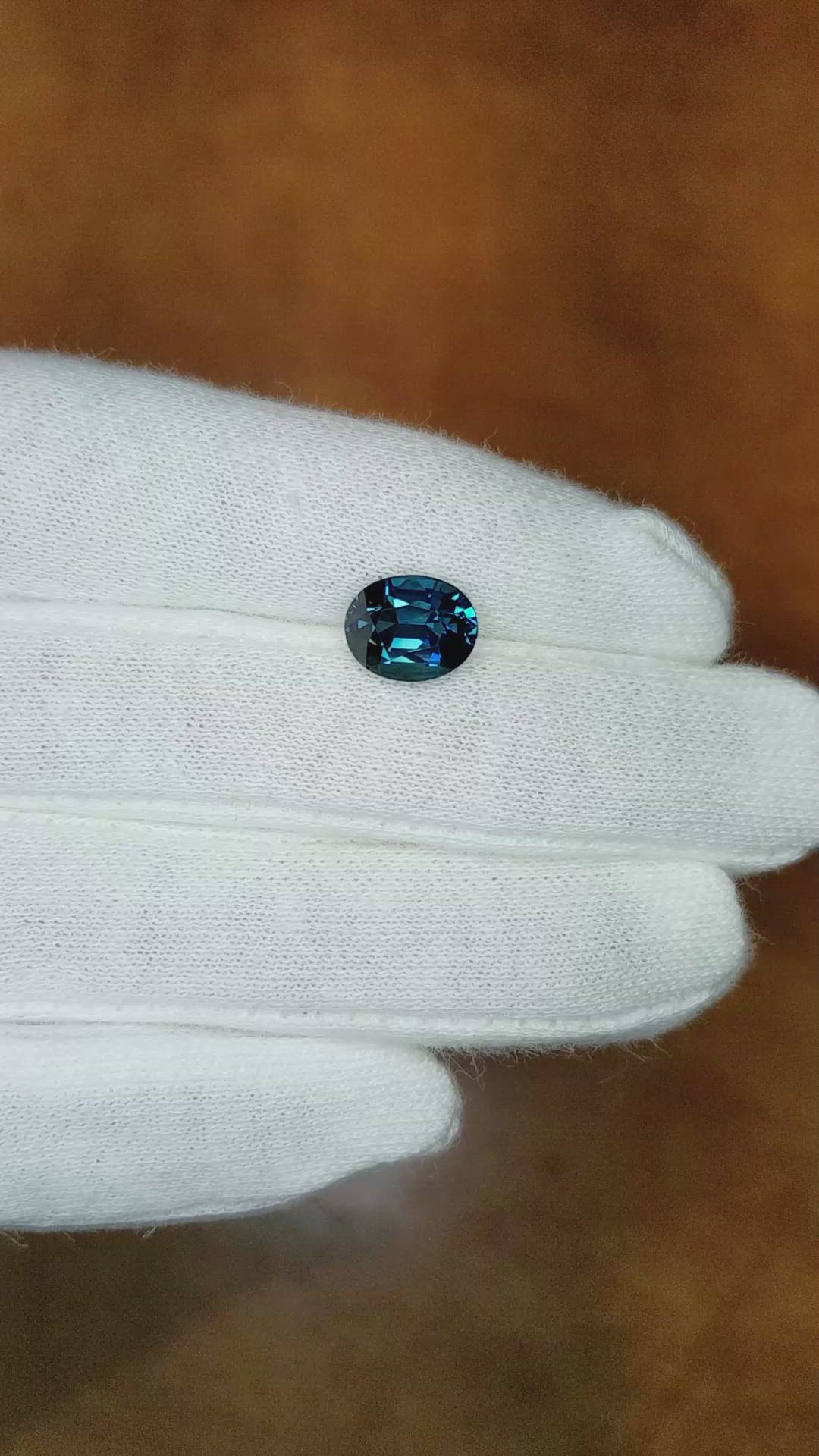 3.53 Ct. Greenish Blue Sapphire from Ceylon (Sri Lanka) Size Video