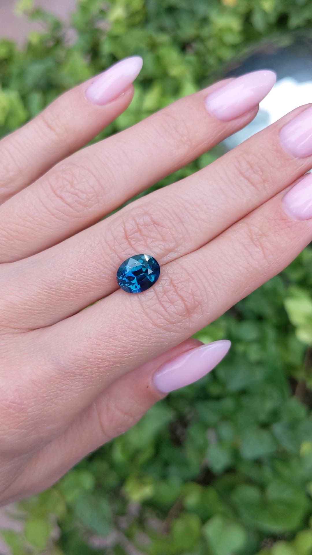 3.53 Ct. Greenish Blue Sapphire from Ceylon (Sri Lanka) Size Video