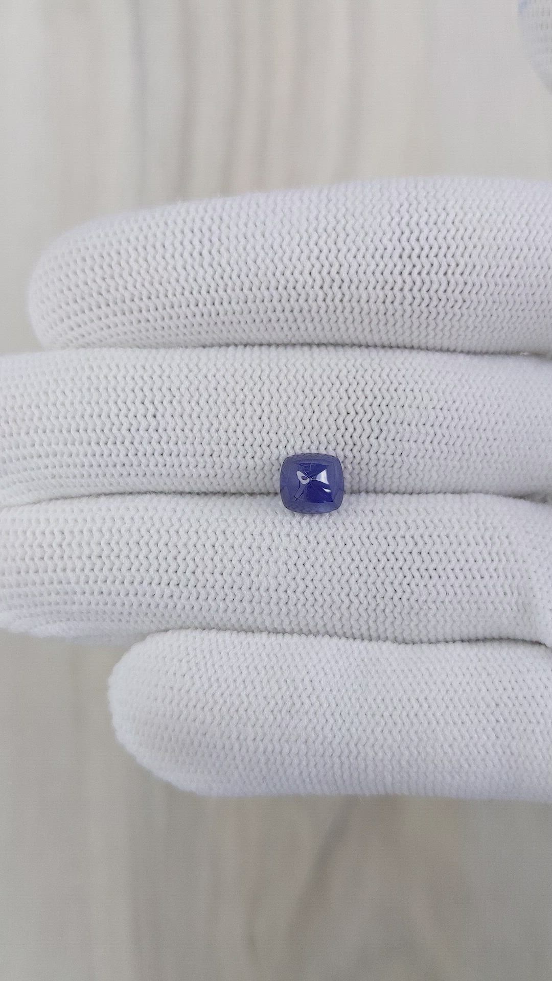 2.29 Ct. Blue Cabochon Sapphire from Ceylon (Sri Lanka) Size Video