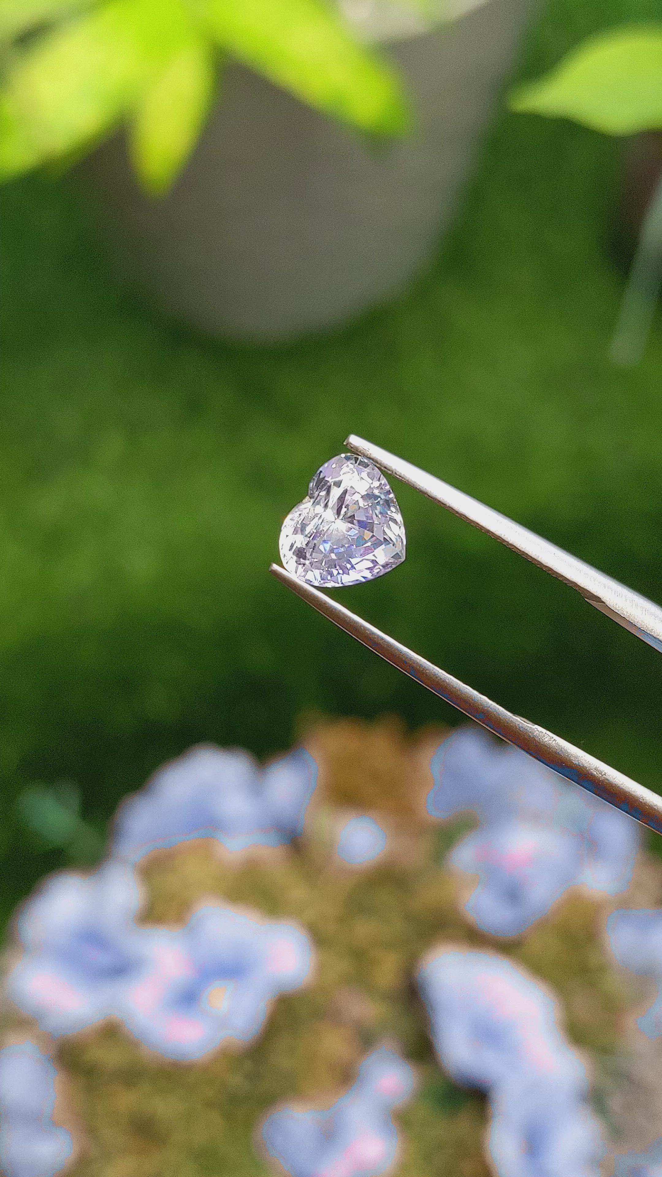 2.06 Ct. White Sapphire from Ceylon (Sri Lanka) Size Video