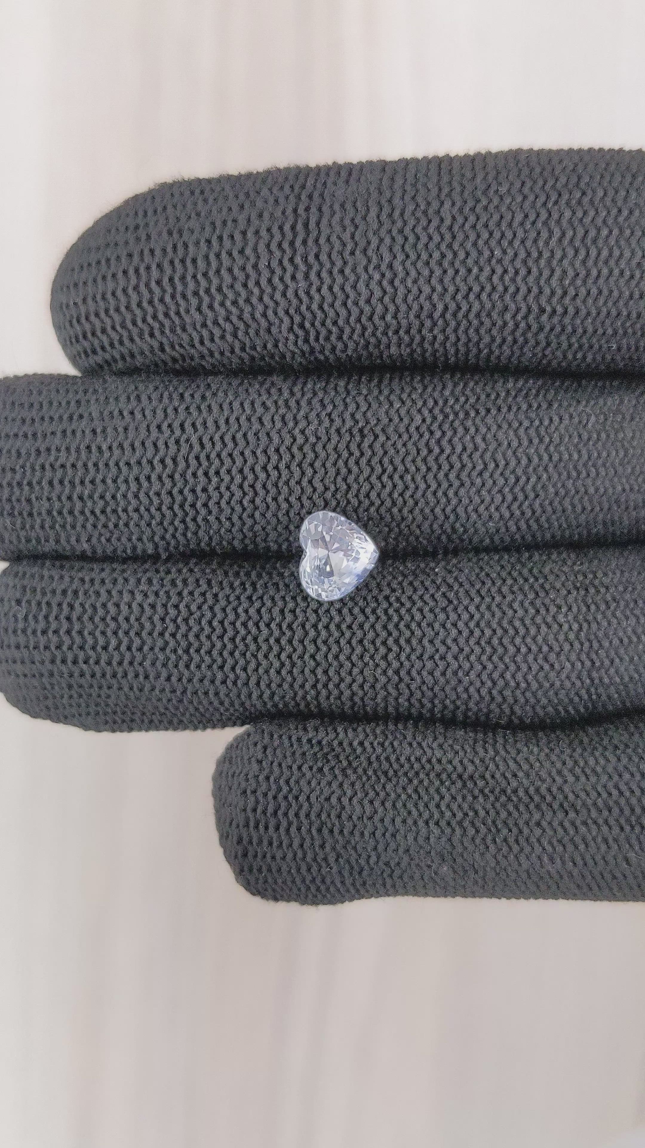 2.06 Ct. White Sapphire from Ceylon (Sri Lanka) Size Video
