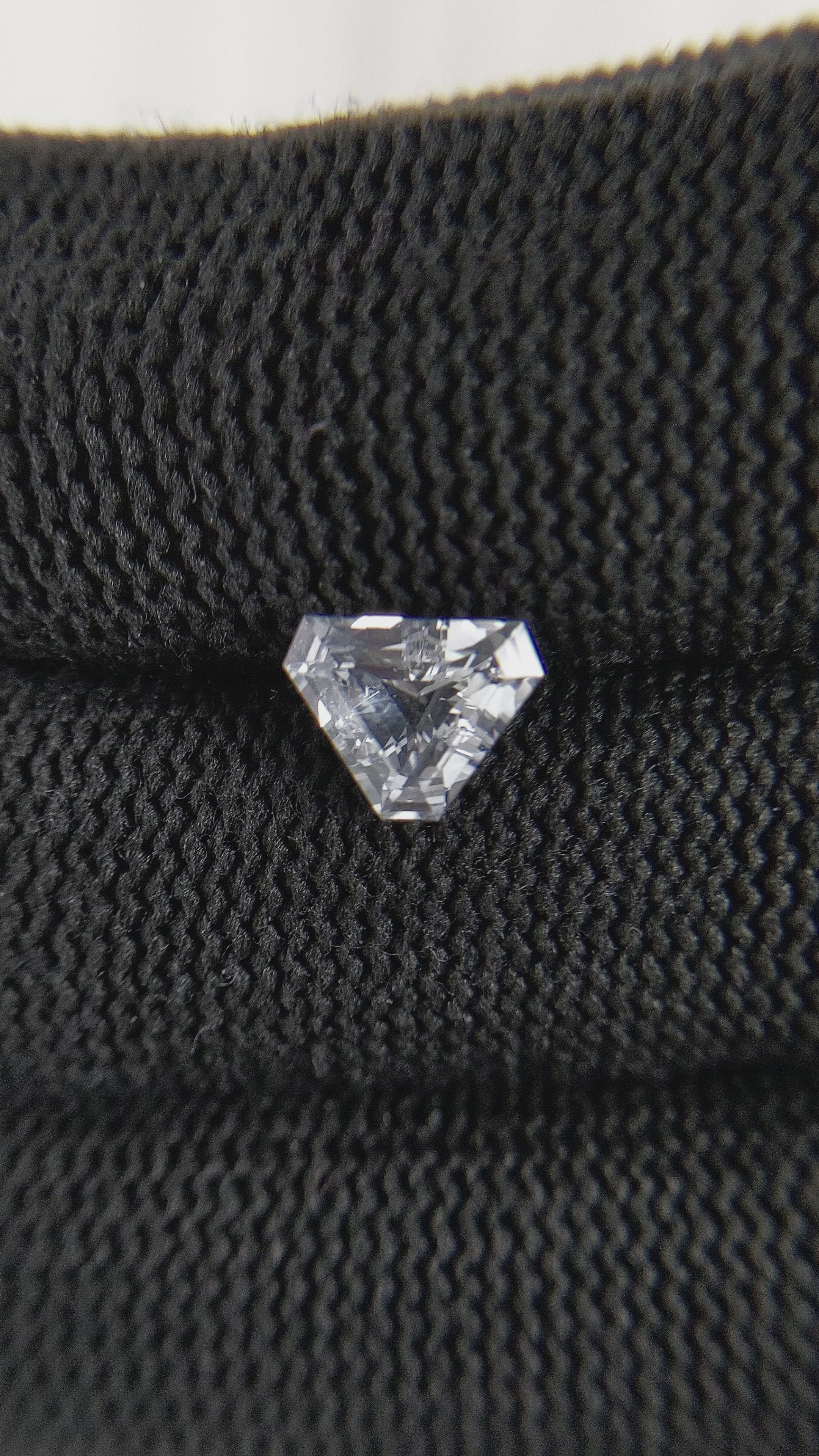 1.54 Ct. White Sapphire from Ceylon (Sri Lanka) Size Video
