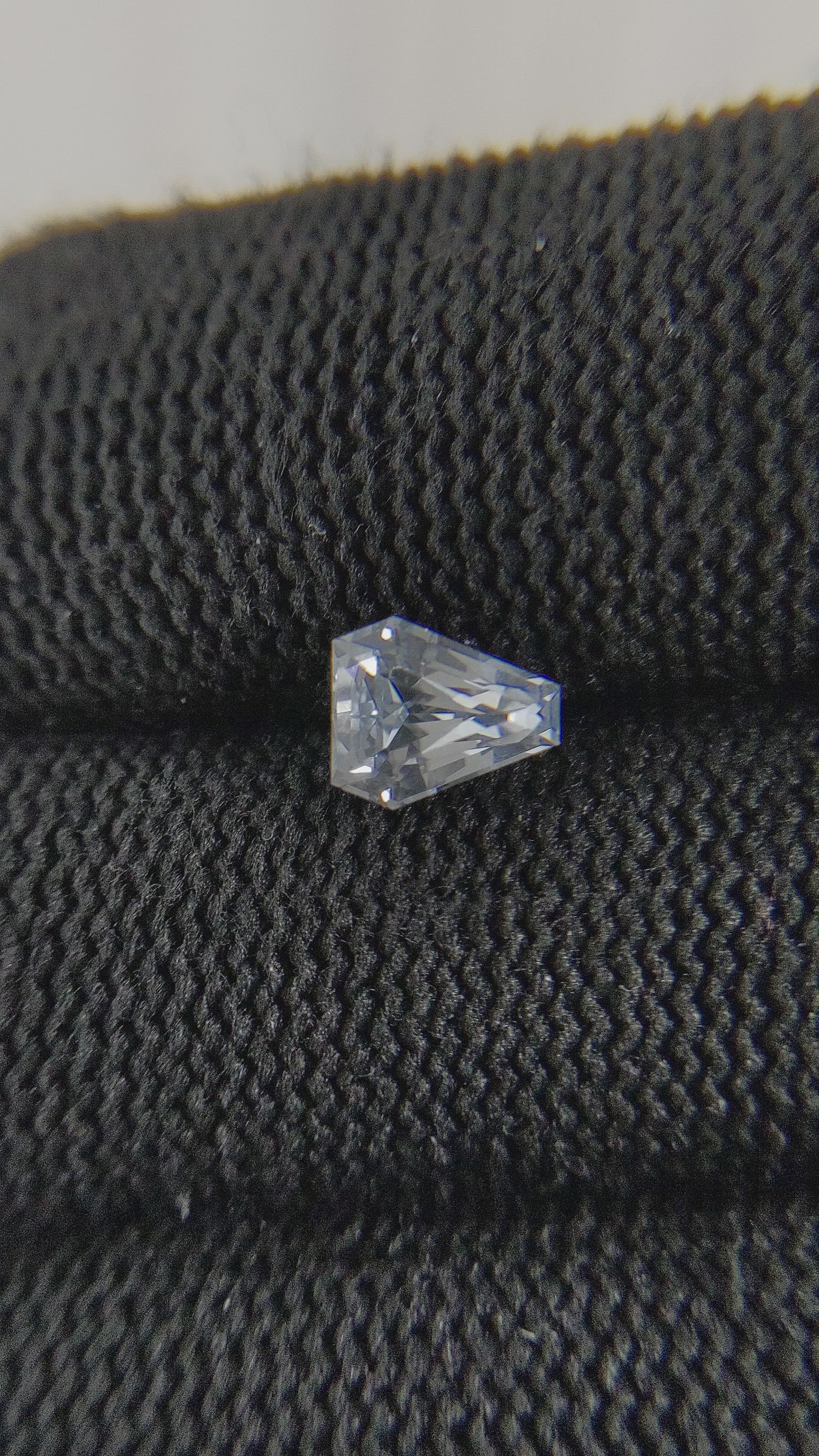 1.38 Ct. White Sapphire from Ceylon (Sri Lanka) Size Video