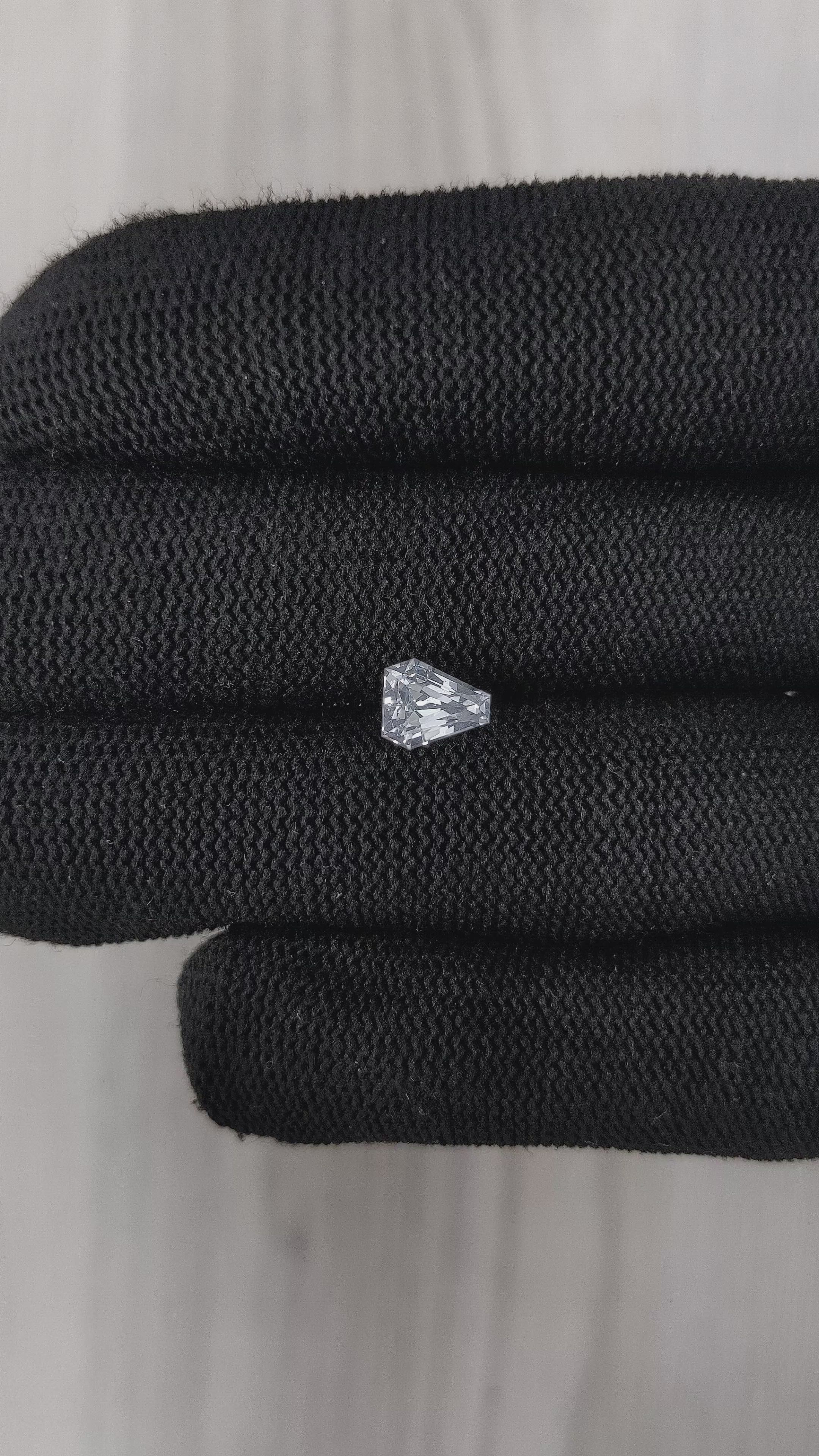 1.38 Ct. White Sapphire from Ceylon (Sri Lanka) Size Video