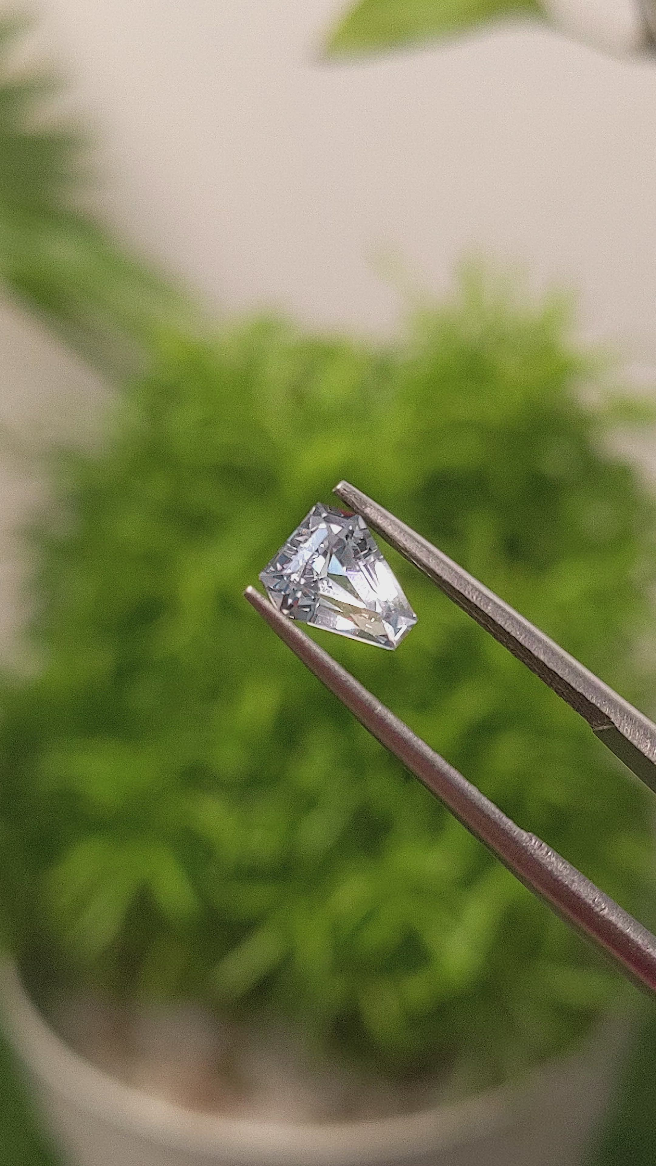 1.38 Ct. White Sapphire from Ceylon (Sri Lanka) Size Video