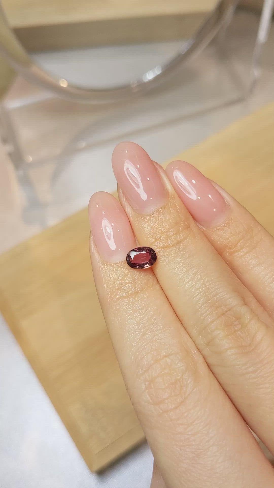 1.16 Ct. Reddish Pink Sapphire from Ceylon (Sri Lanka) Size Video