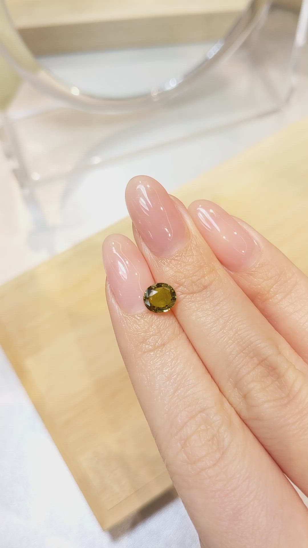 1.36 Ct. Yellowish Brown Sapphire from Ceylon (Sri Lanka) Size Video