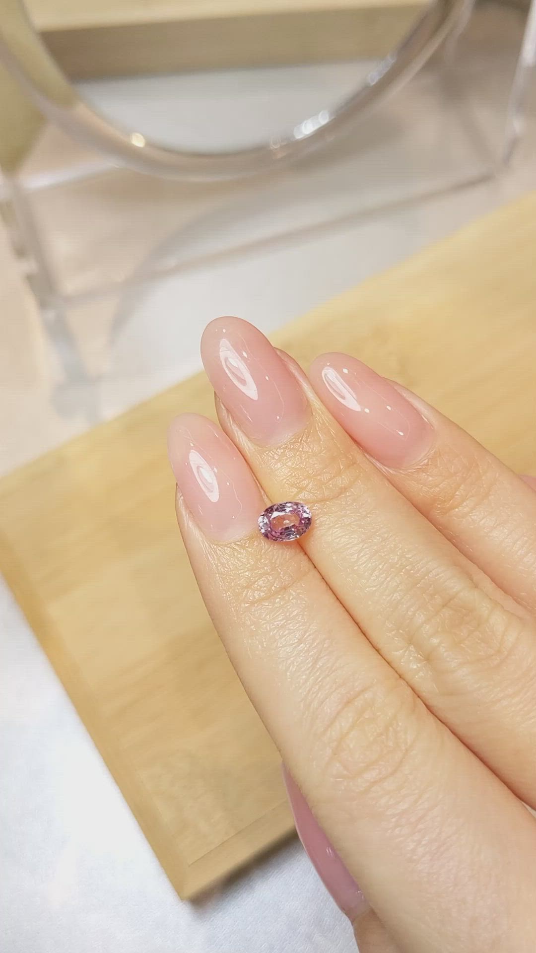 1.19 Ct. Pink Sapphire from Ceylon (Sri Lanka) Size Video