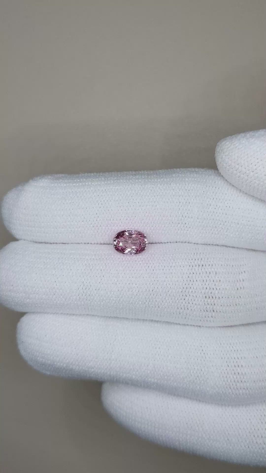 1.19 Ct. Pink Sapphire from Ceylon (Sri Lanka) Size Video