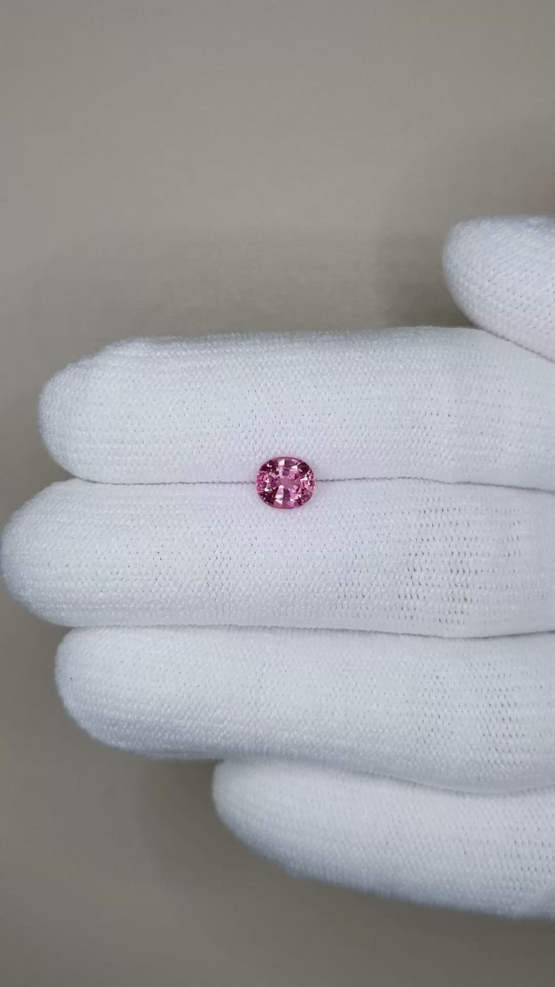 0.83 Ct. Pink Sapphire from Ceylon (Sri Lanka) Size Video