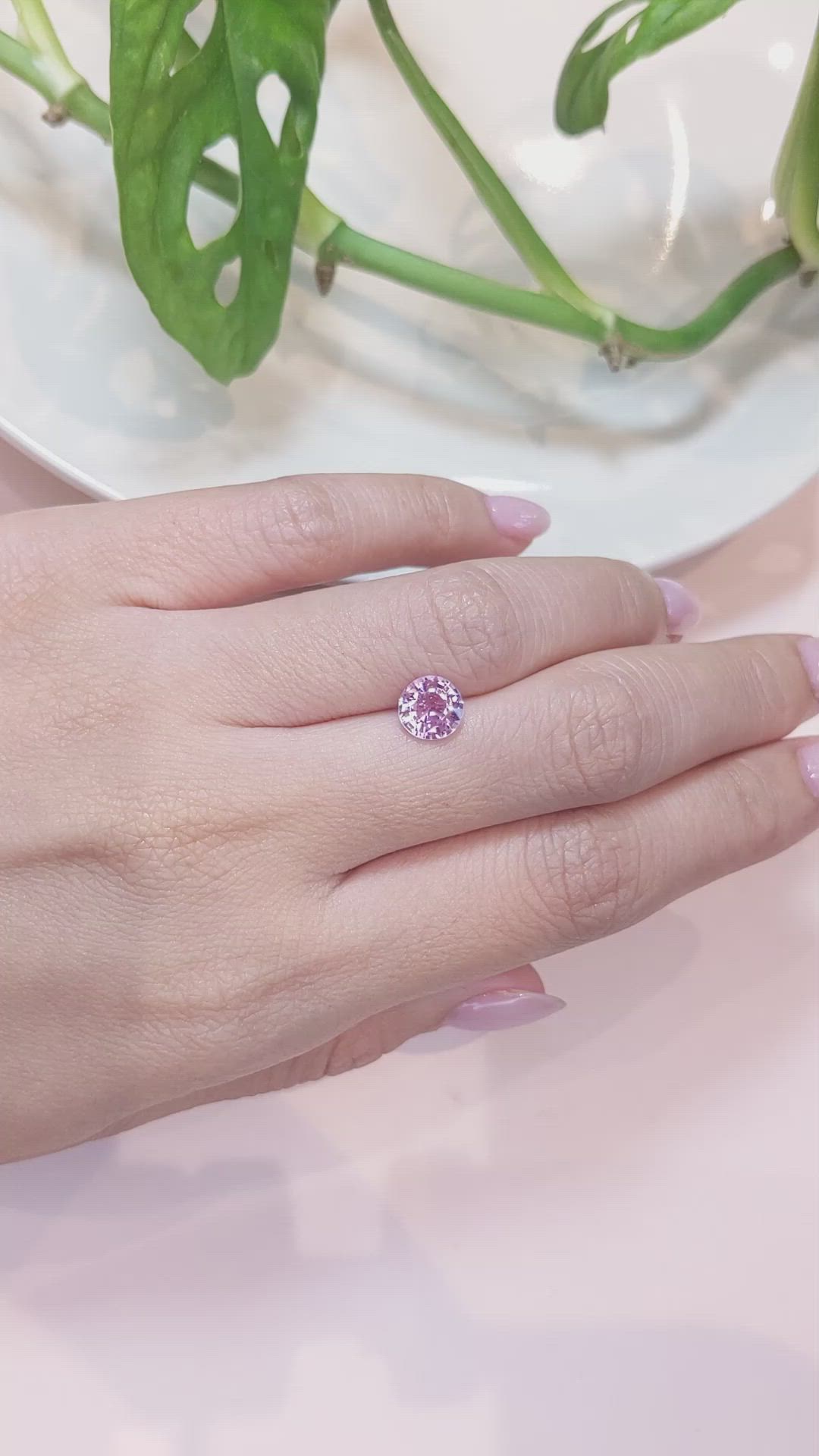 1.71 Ct. Pink Sapphire from Ceylon (Sri Lanka) Size Video