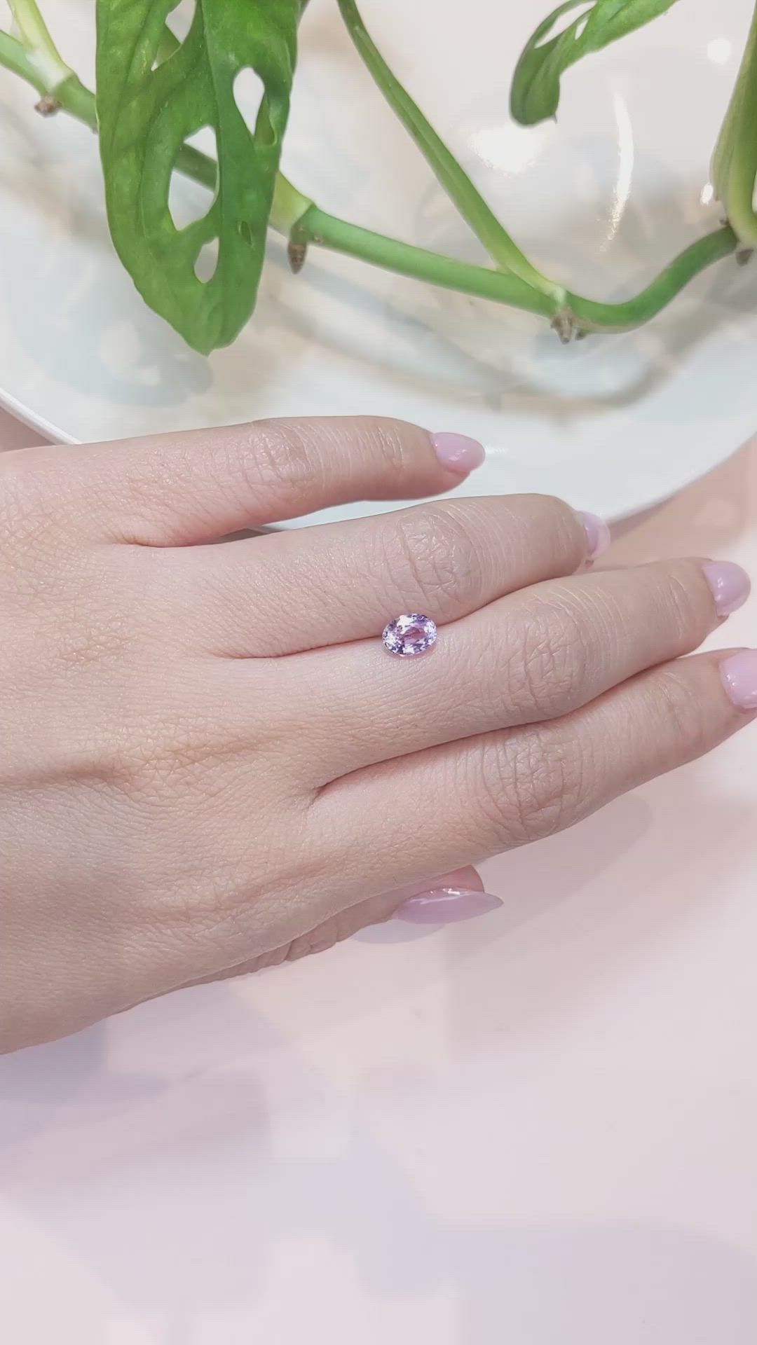 0.98 Ct. Pink Sapphire from Ceylon (Sri Lanka) Size Video