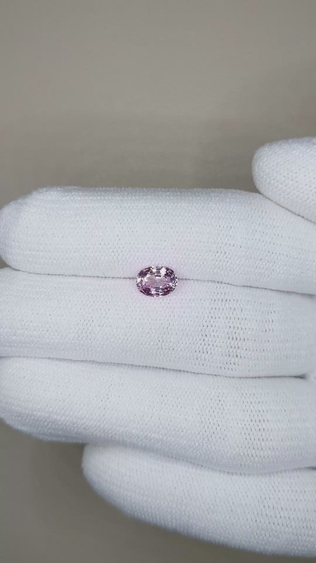 0.98 Ct. Pink Sapphire from Ceylon (Sri Lanka) Size Video