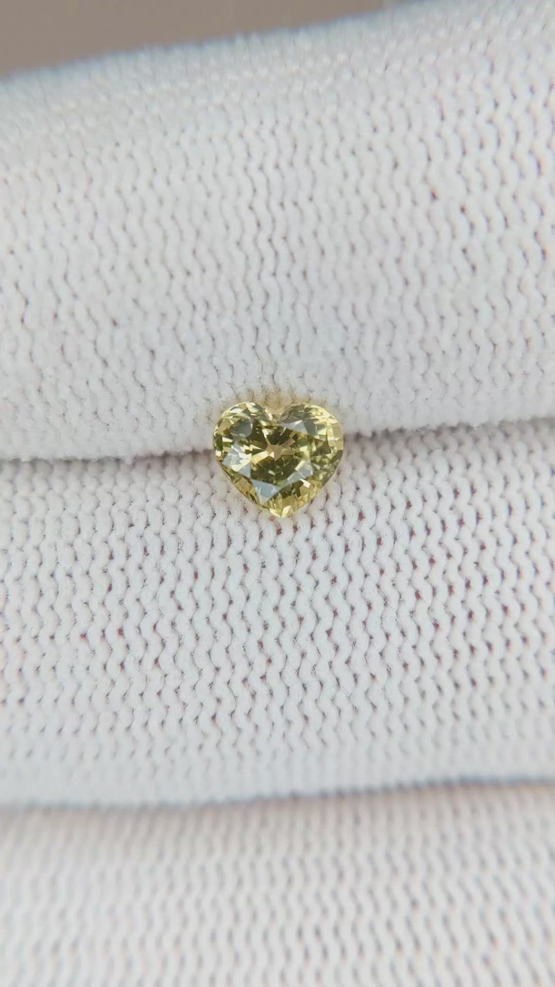 0.79 Ct. Yellow Sapphire from Ceylon (Sri Lanka) Size Video