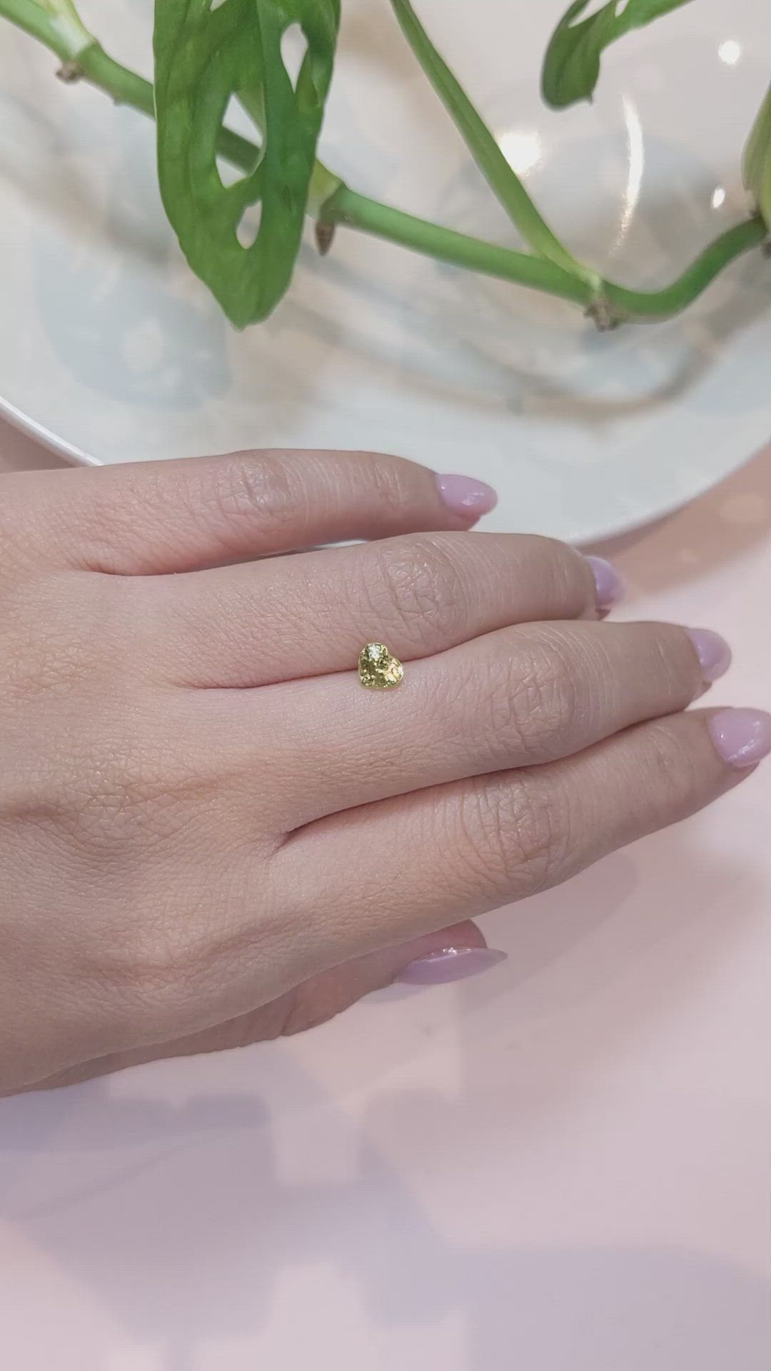 0.79 Ct. Yellow Sapphire from Ceylon (Sri Lanka) Size Video