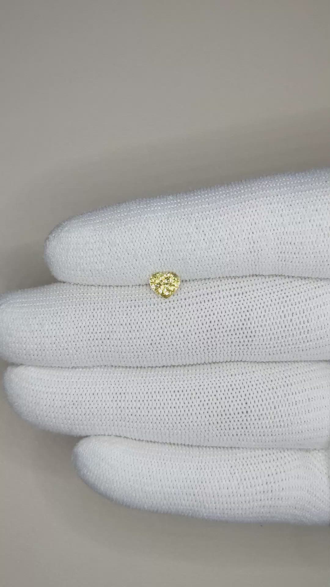 0.79 Ct. Yellow Sapphire from Ceylon (Sri Lanka) Size Video