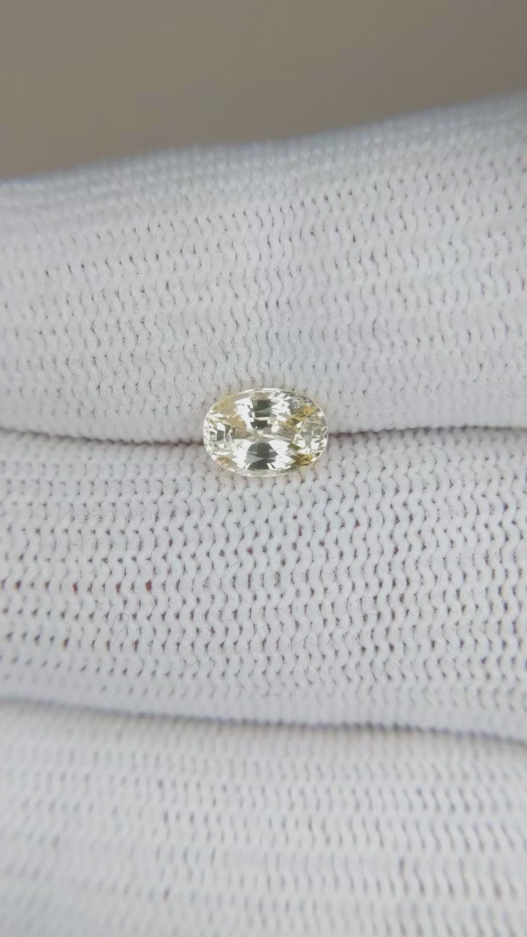 1.03 Ct. Yellow Sapphire from Ceylon (Sri Lanka) Size Video