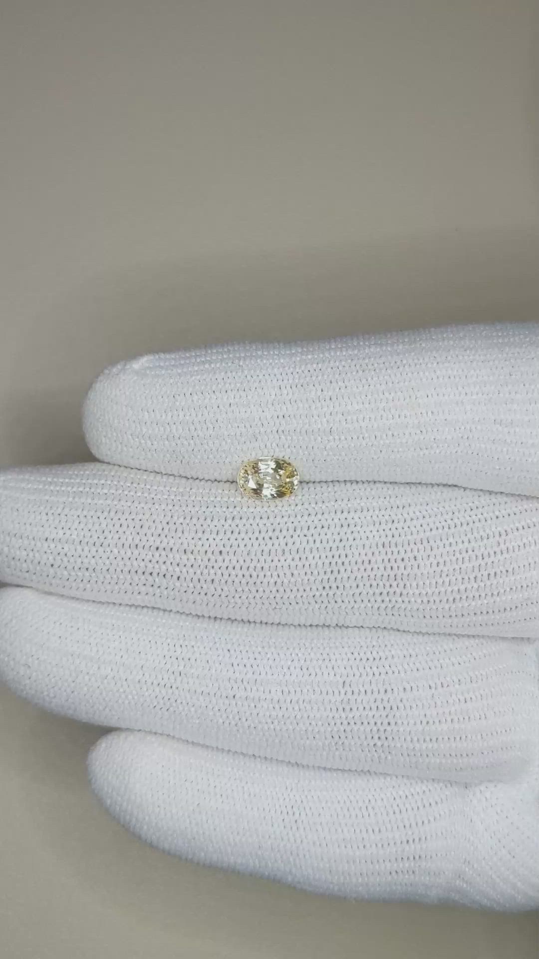 1.03 Ct. Yellow Sapphire from Ceylon (Sri Lanka) Size Video