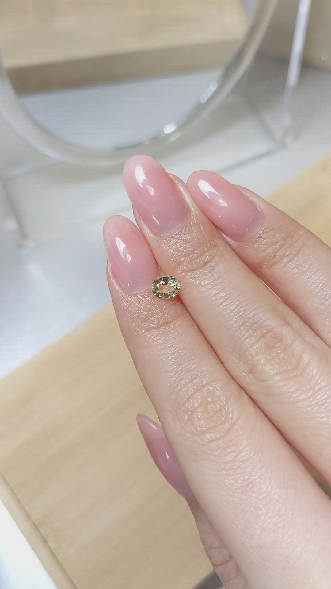 0.73 Ct. Yellow Sapphire from Ceylon (Sri Lanka) Size Video