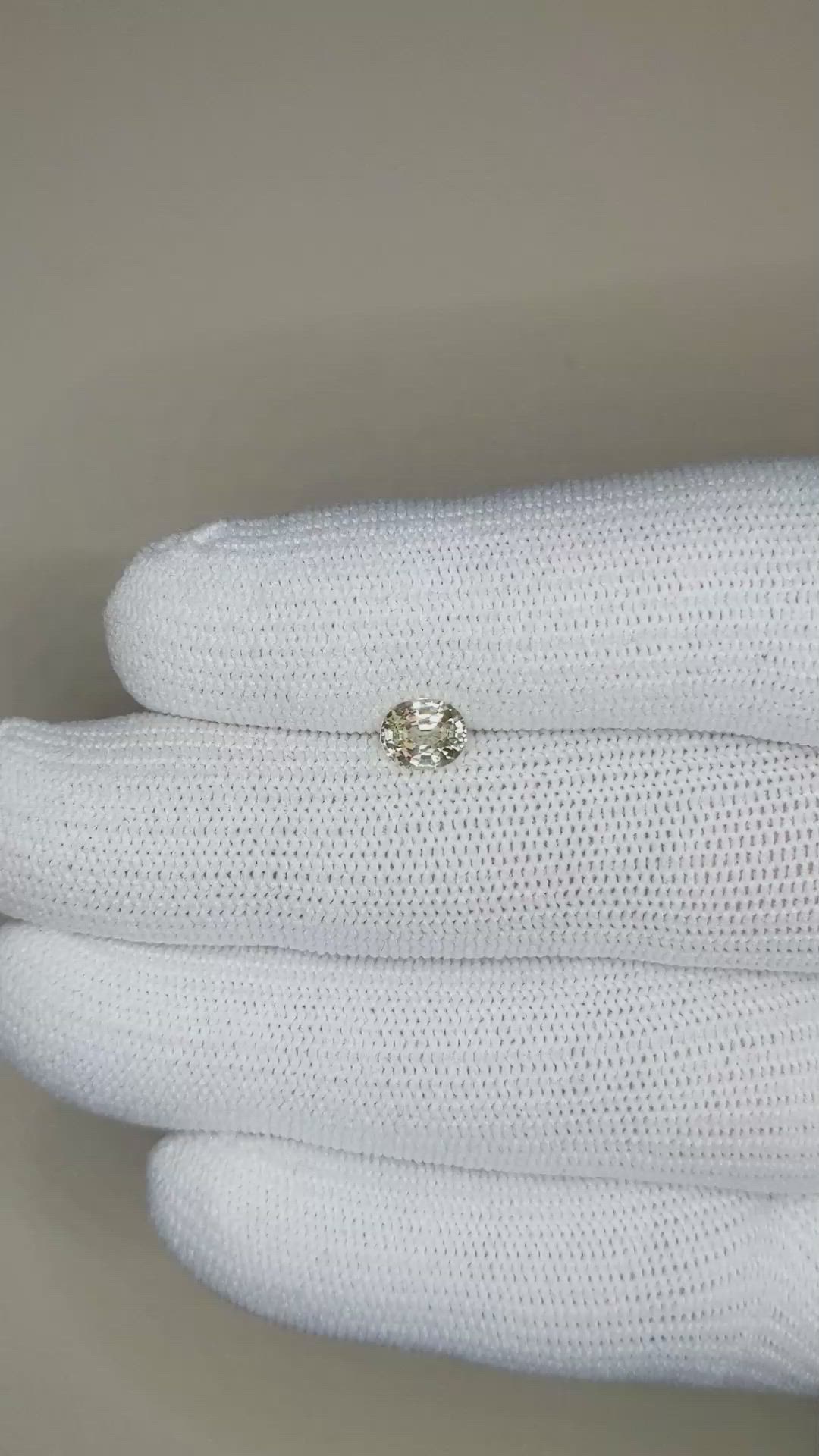 0.73 Ct. Yellow Sapphire from Ceylon (Sri Lanka) Size Video