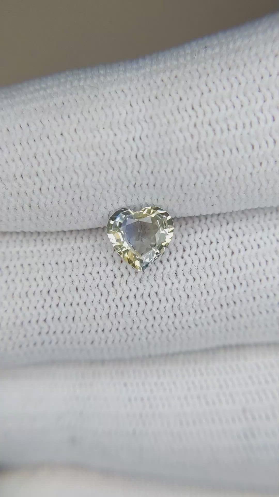 1.22 Ct. Bi Color Sapphire from Ceylon (Sri Lanka) Size Video