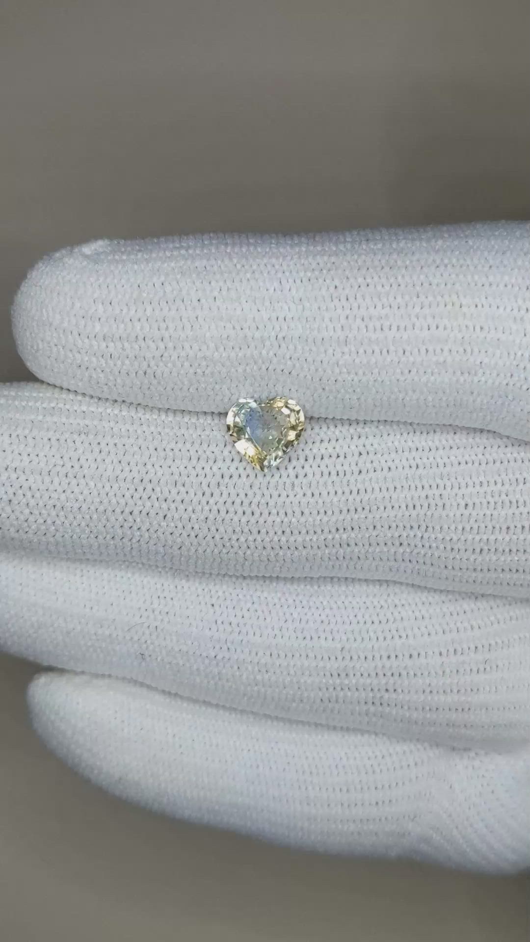 1.22 Ct. Bi Color Sapphire from Ceylon (Sri Lanka) Size Video