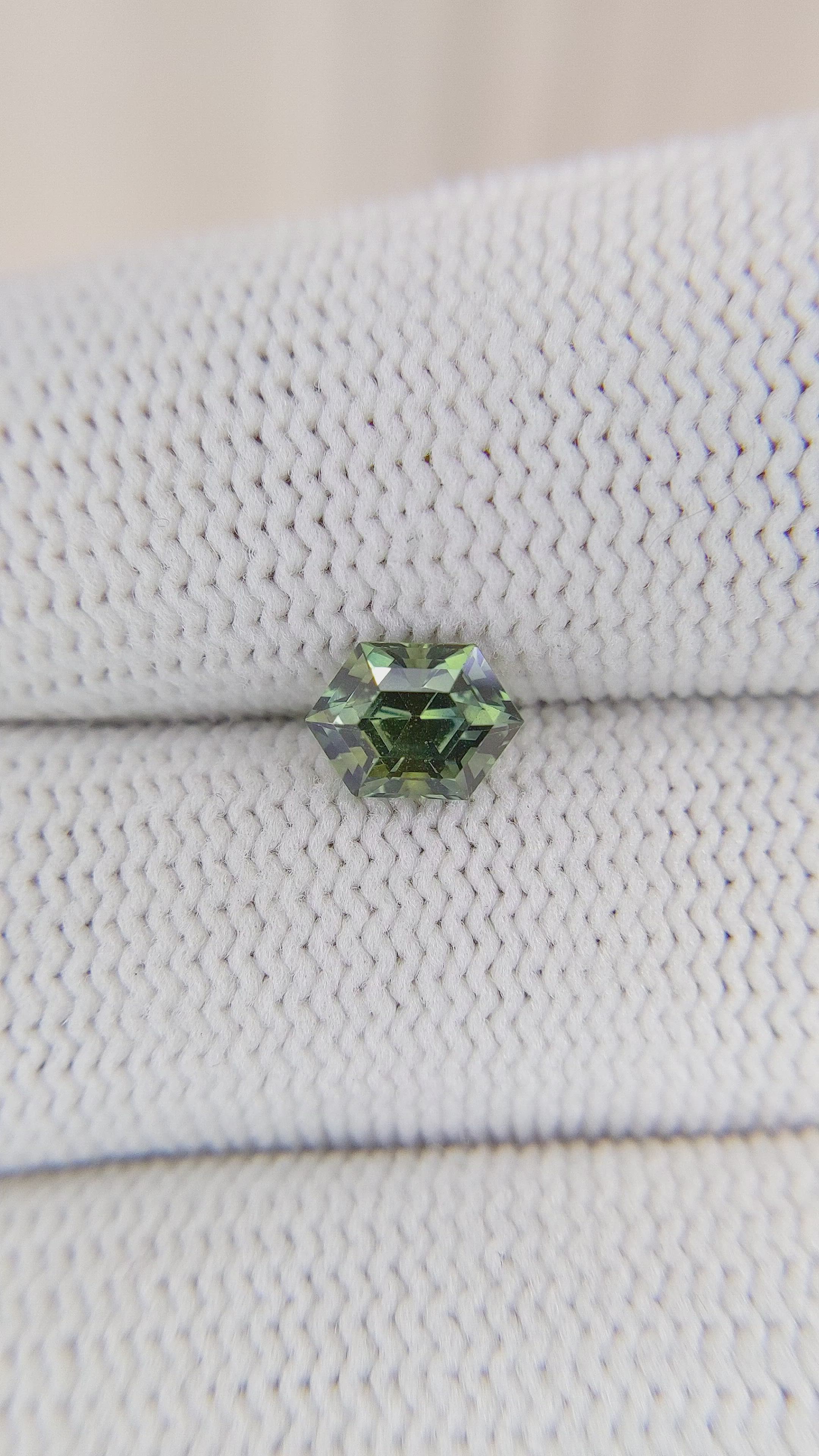 1.25 Ct. Yellowish Green Sapphire from Madagascar Size Video