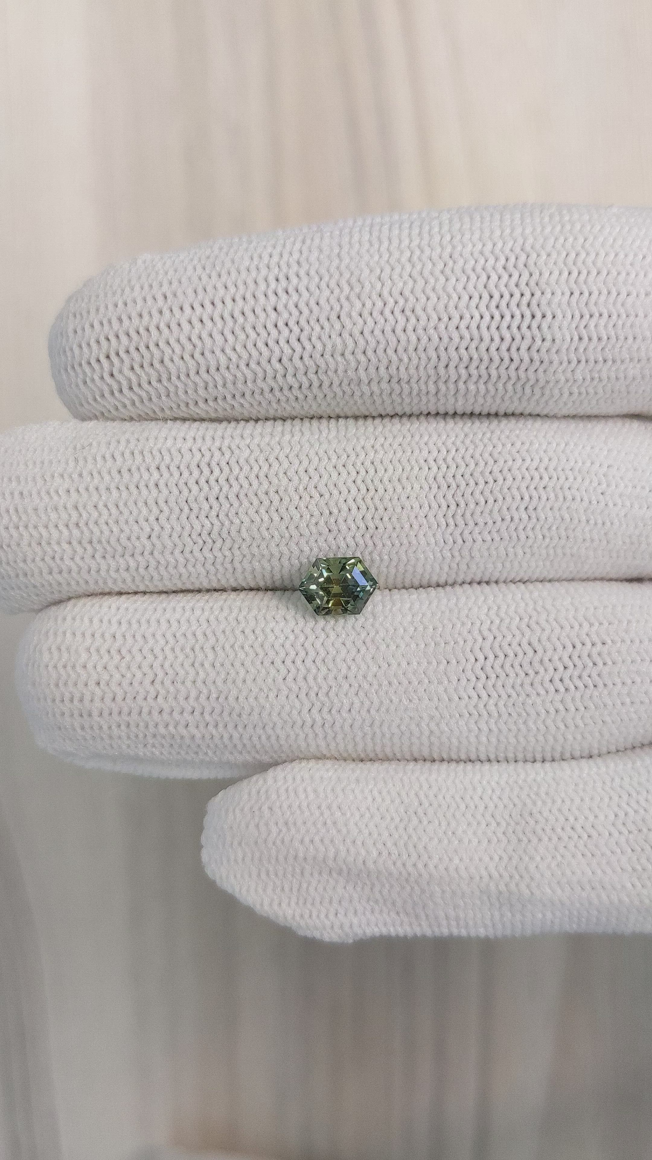1.25 Ct. Yellowish Green Sapphire from Madagascar Size Video
