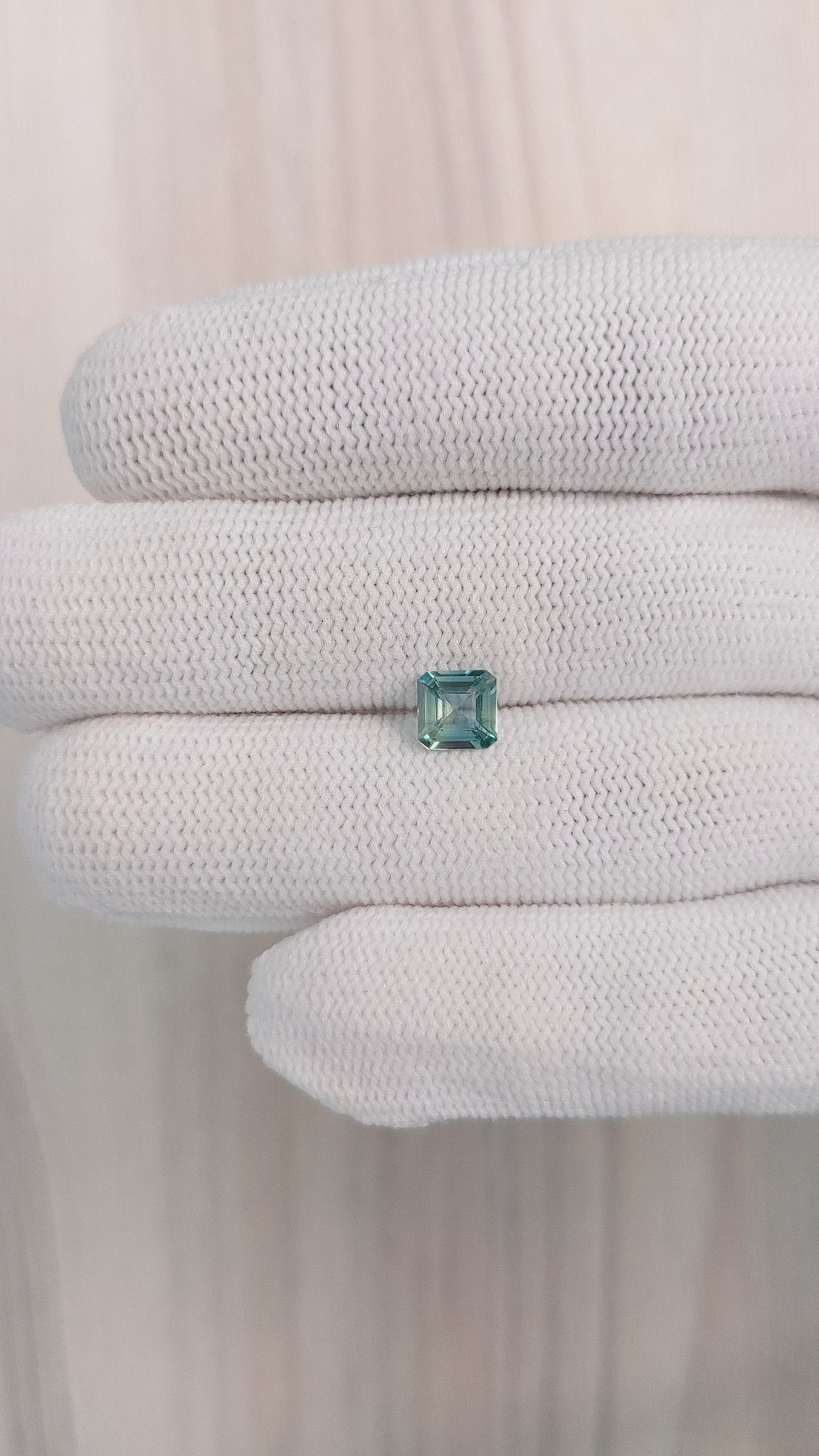 1.17 Ct. Greenish Blue Sapphire from Madagascar Size Video