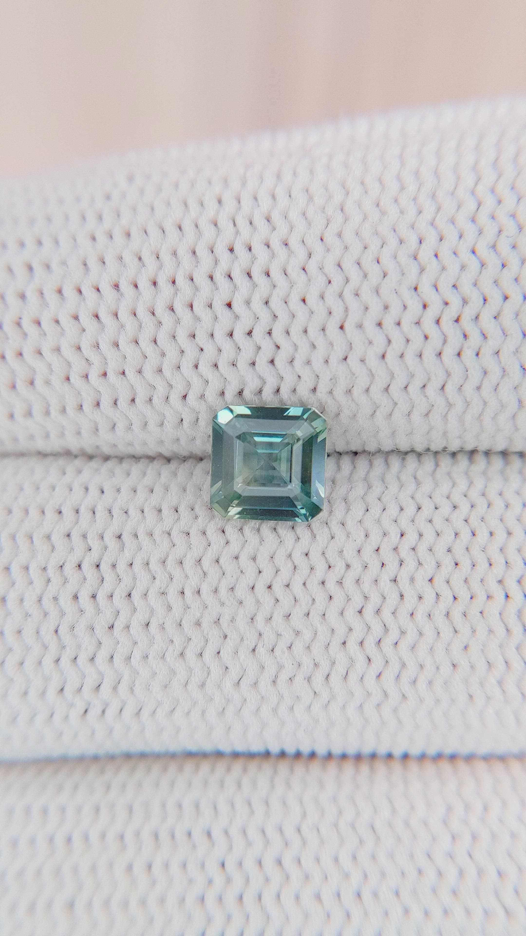1.17 Ct. Greenish Blue Sapphire from Madagascar Size Video