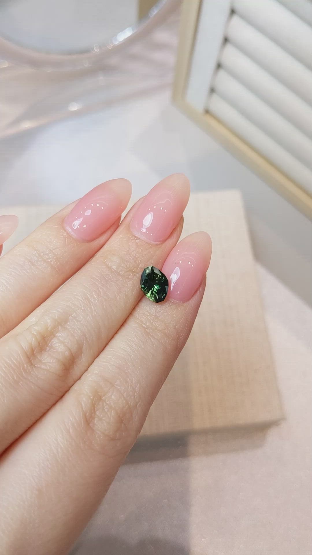 1.84 Ct. Green Sapphire from Ceylon (Sri Lanka) Size Video