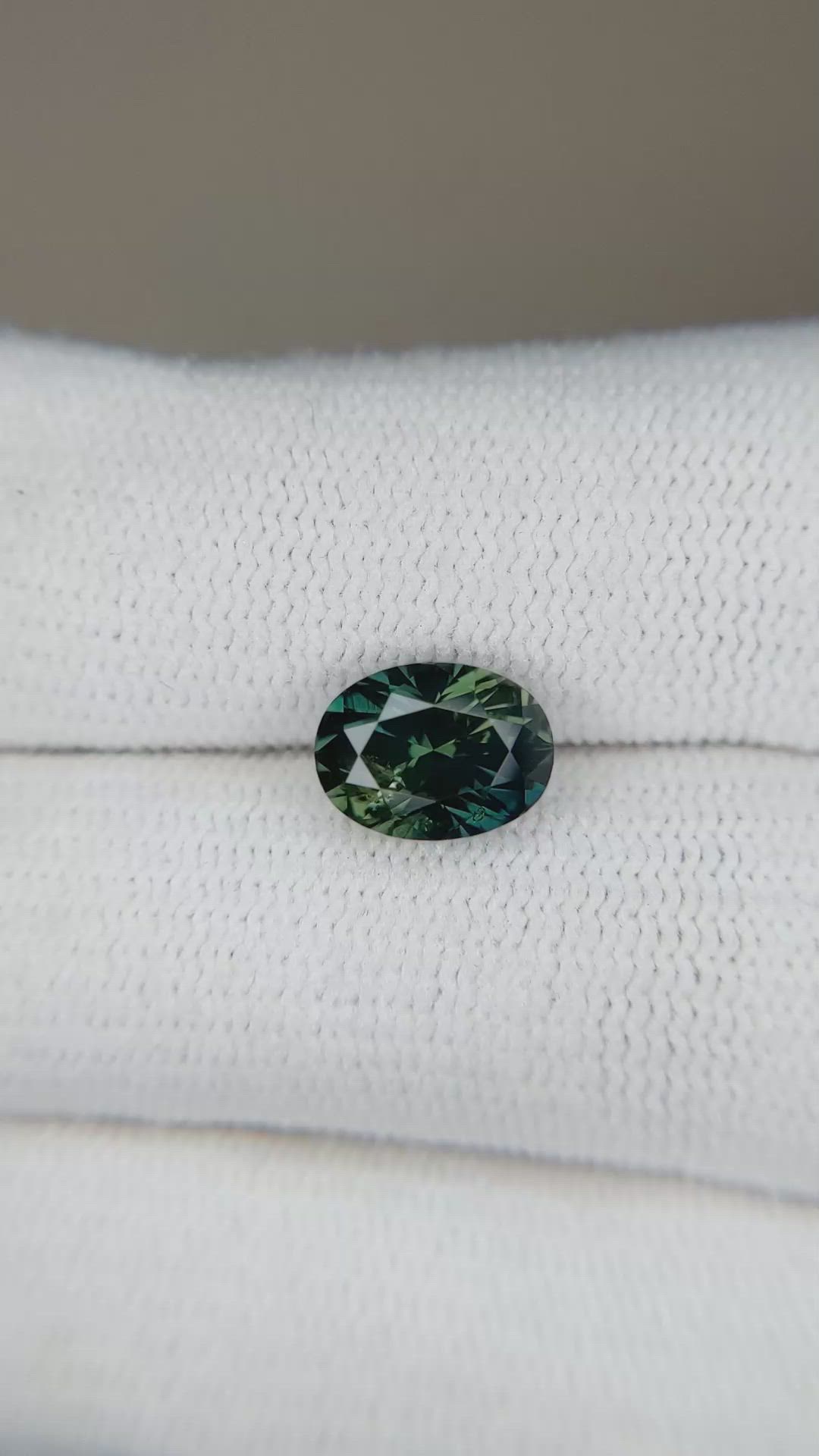 2.18 Ct. Bluish Green Sapphire from Ceylon (Sri Lanka) Size Video