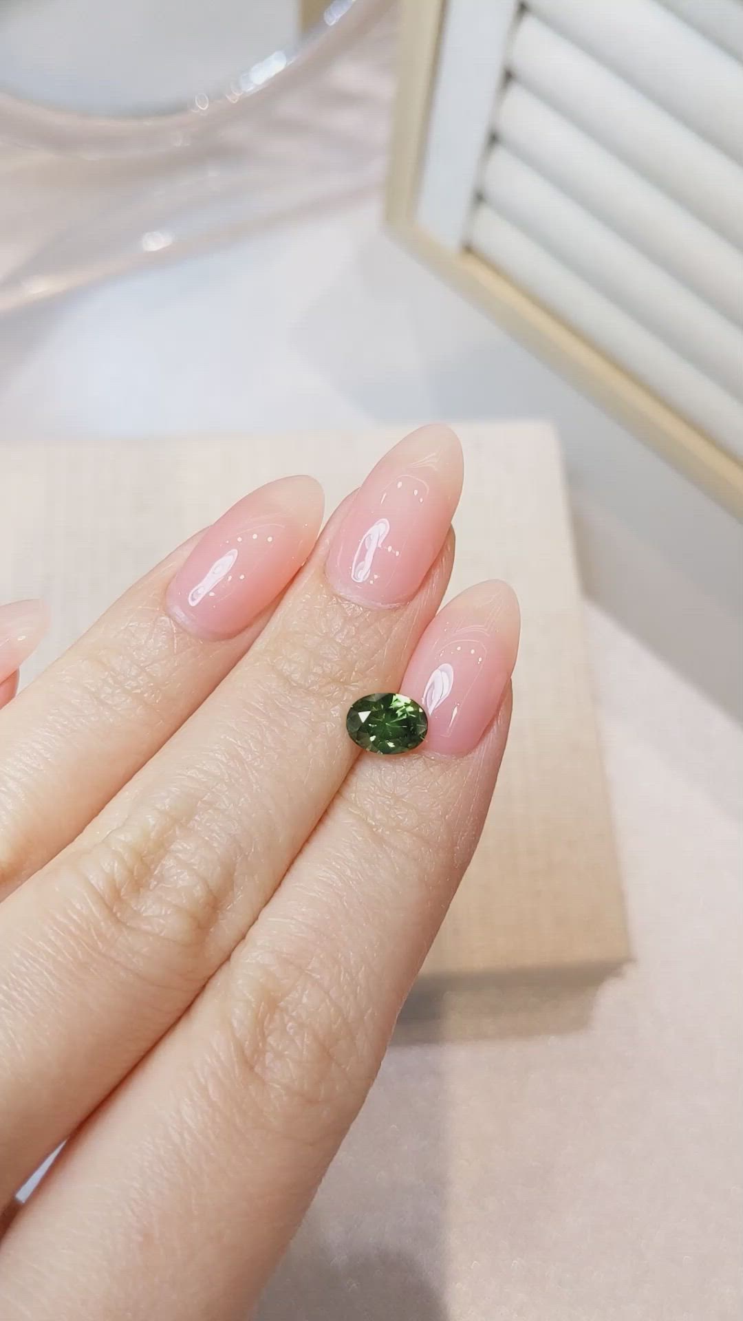 1.90 Ct. Yellowish Green Sapphire from Ceylon (Sri Lanka) Size Video
