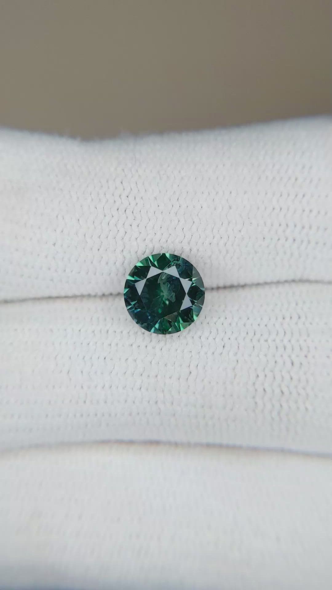 1.91 Ct. Bluish Green Sapphire from Ceylon (Sri Lanka) Size Video