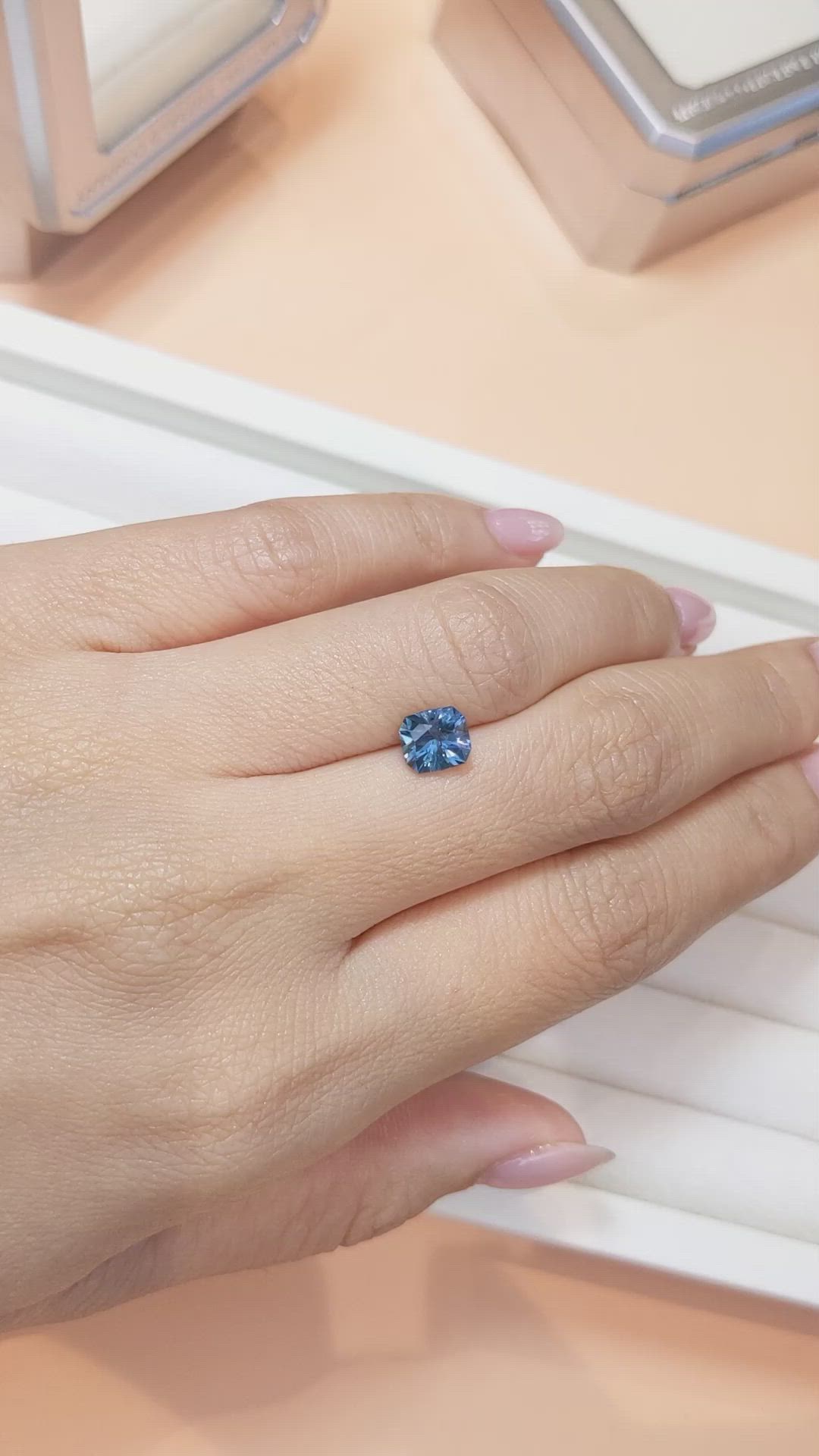 1.65 Ct. Blue Sapphire from Ceylon (Sri Lanka) Size Video