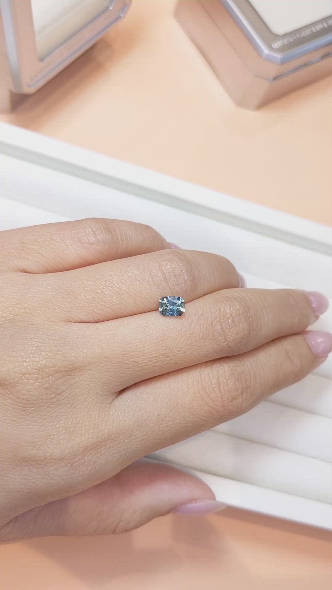 1.02 Ct. Blue Sapphire from Ceylon (Sri Lanka) Size Video