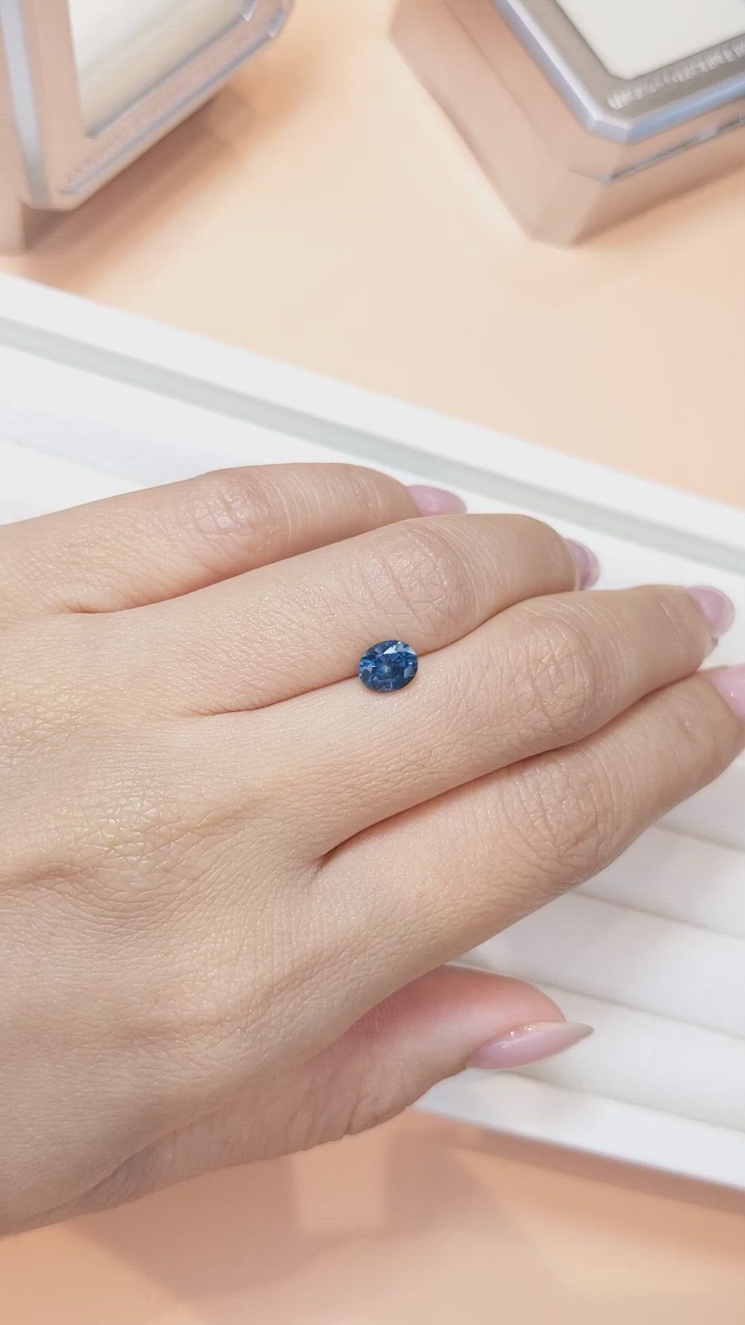 1.15 Ct. Blue Sapphire from Ceylon (Sri Lanka) Size Video