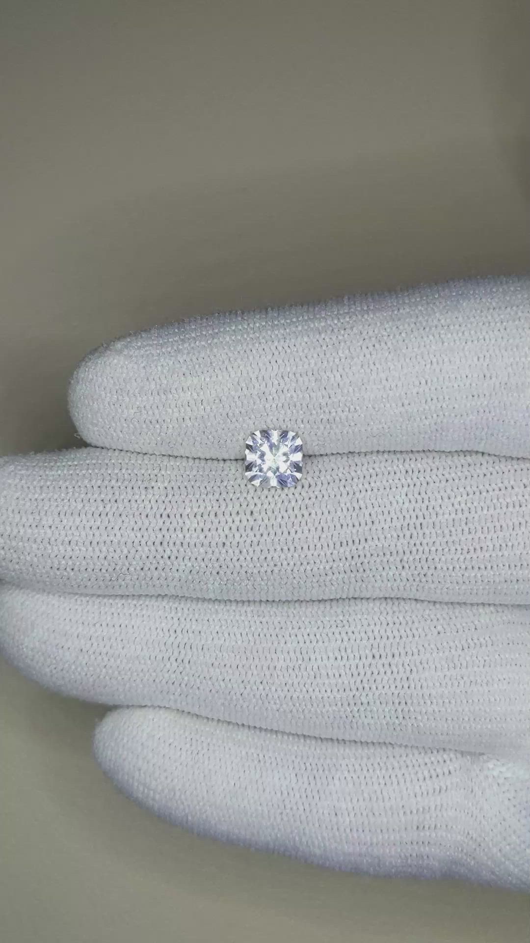 1.25 Ct. White Sapphire from Ceylon (Sri Lanka) Size Video