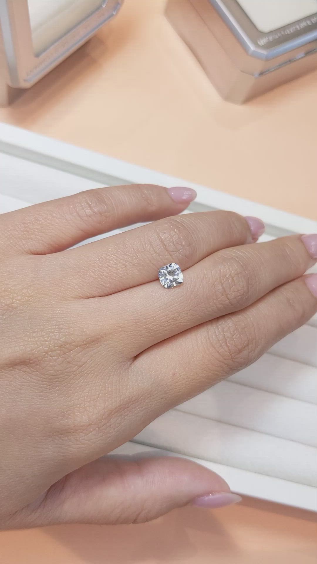 1.25 Ct. White Sapphire from Ceylon (Sri Lanka) Size Video